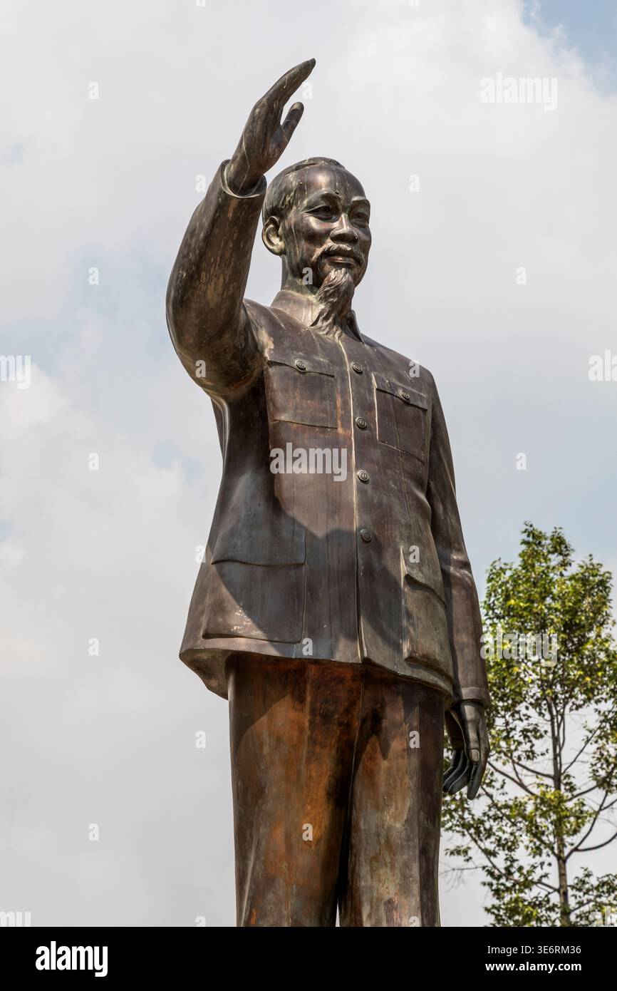 Eine Statue von Ho Chi Minh in Ho Chi Minh Stadt, Vietnam. Stockfoto