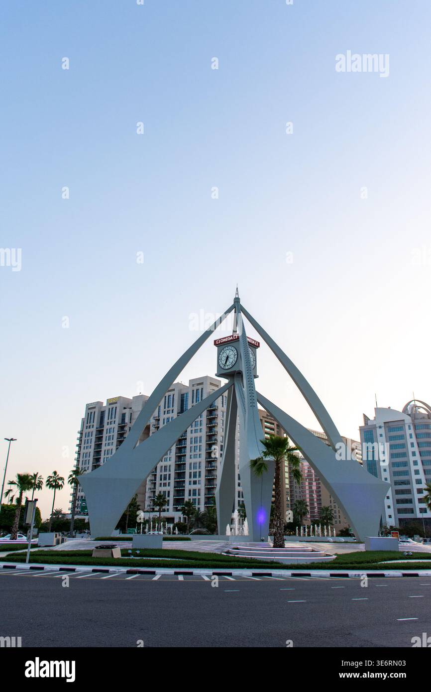 Das berühmte Deira Clocktower Monument in Dubai, VAE. Stockfoto