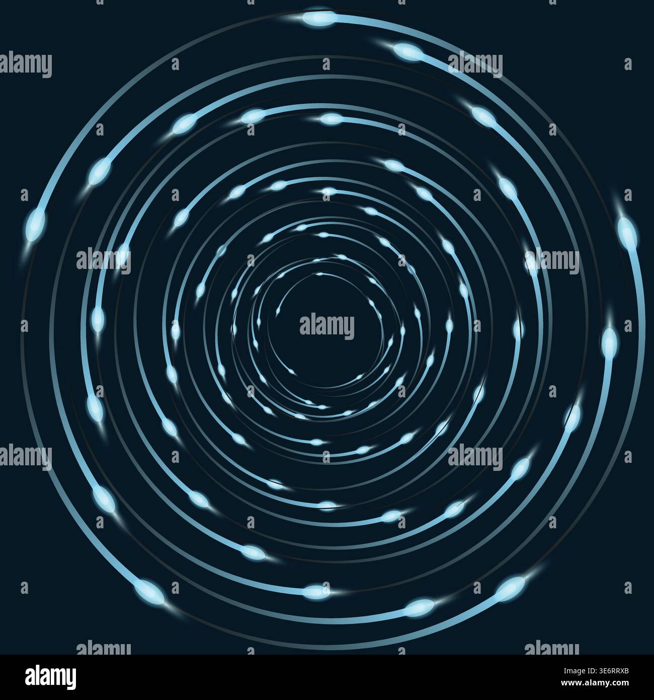 Optischer Illusions-fraktaler Spiralhintergrund. Die Vektortechnologie markiert das Grafikelement. Stock Vektor