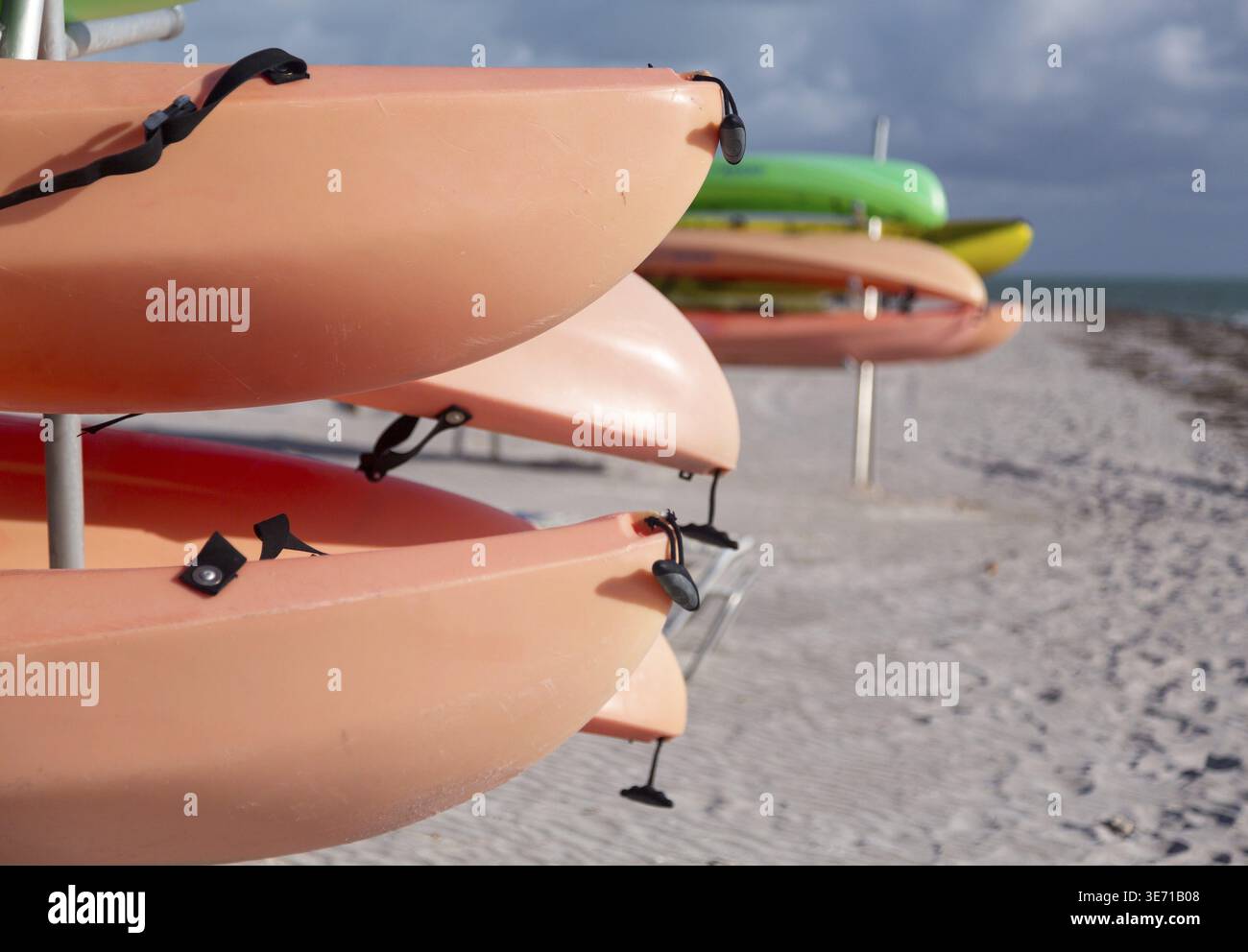 Cape Florida Lighthouse Bill Baggs State Park in Key Biscayne Florida Vermietung Kanus Kajaks Stockfoto