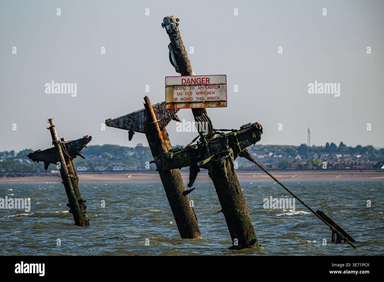 Masten der SS Richard Montgomery in der Themse Mündung, Kent/Essex, Großbritannien Stockfoto