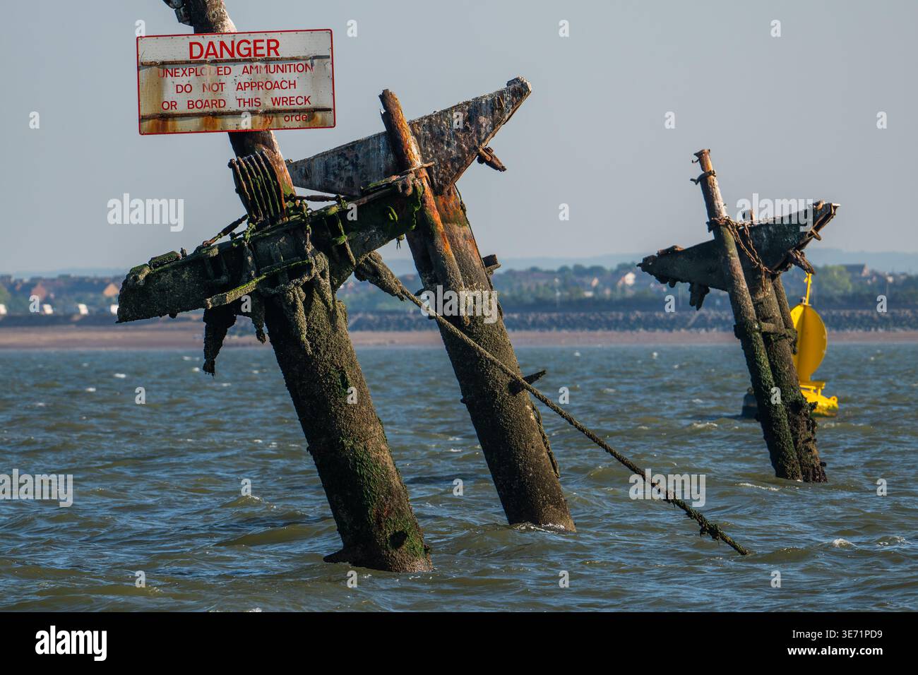 Masten der SS Richard Montgomery in der Themse Mündung, Kent/Essex, Großbritannien Stockfoto