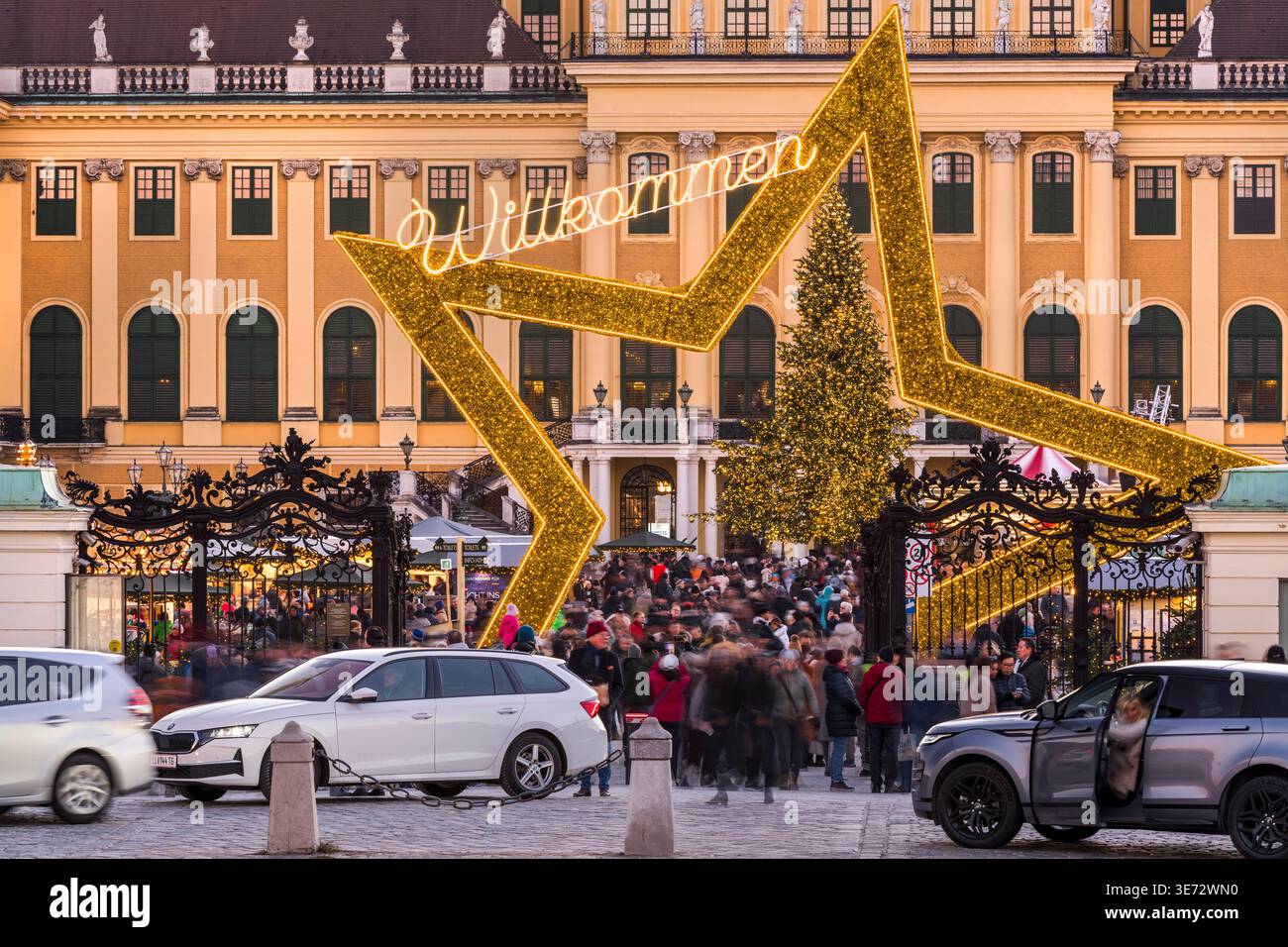 Weihnachtsmarkt, Schloss Schönbrunn, 13. Bezirk Hietzing, Wien, Österreich Stockfoto