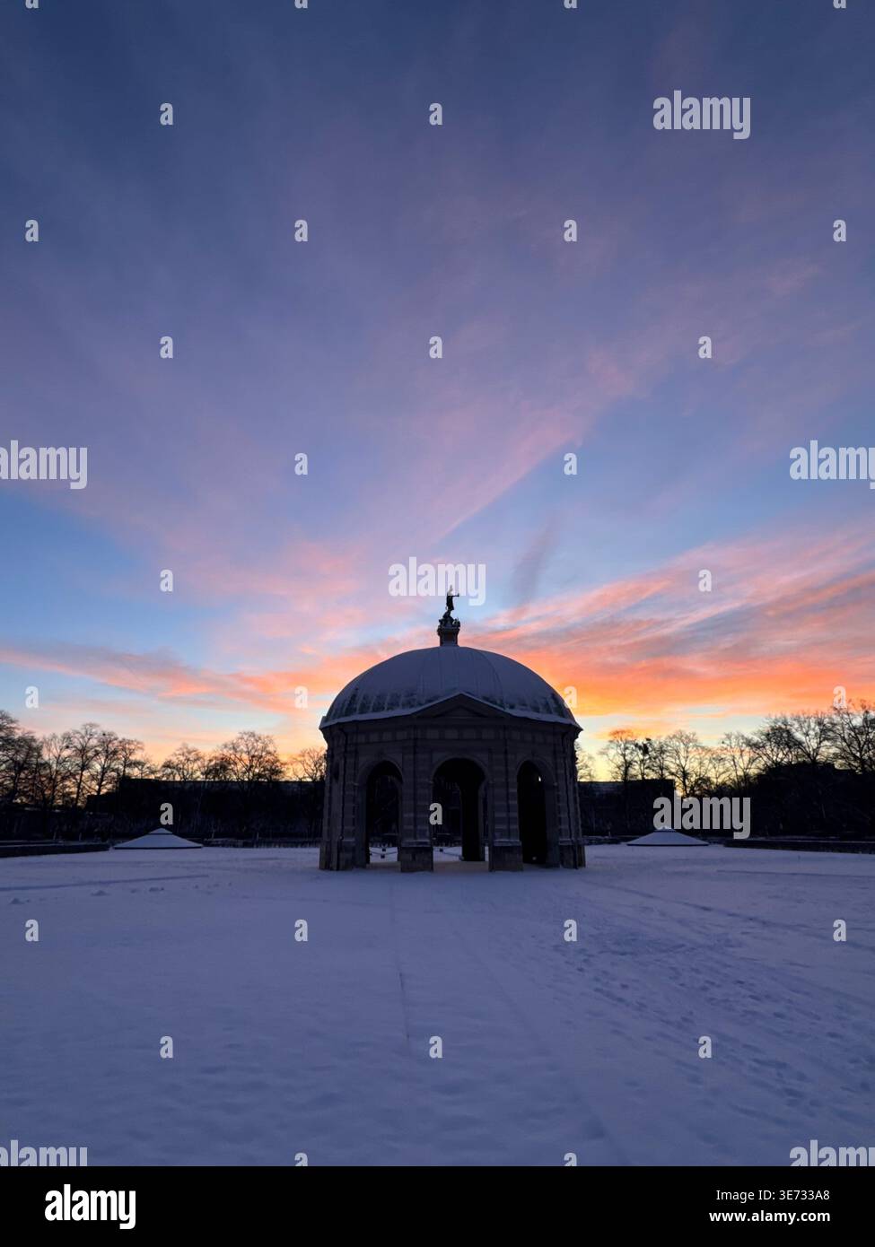 Winterzauber in münchen Stockfoto