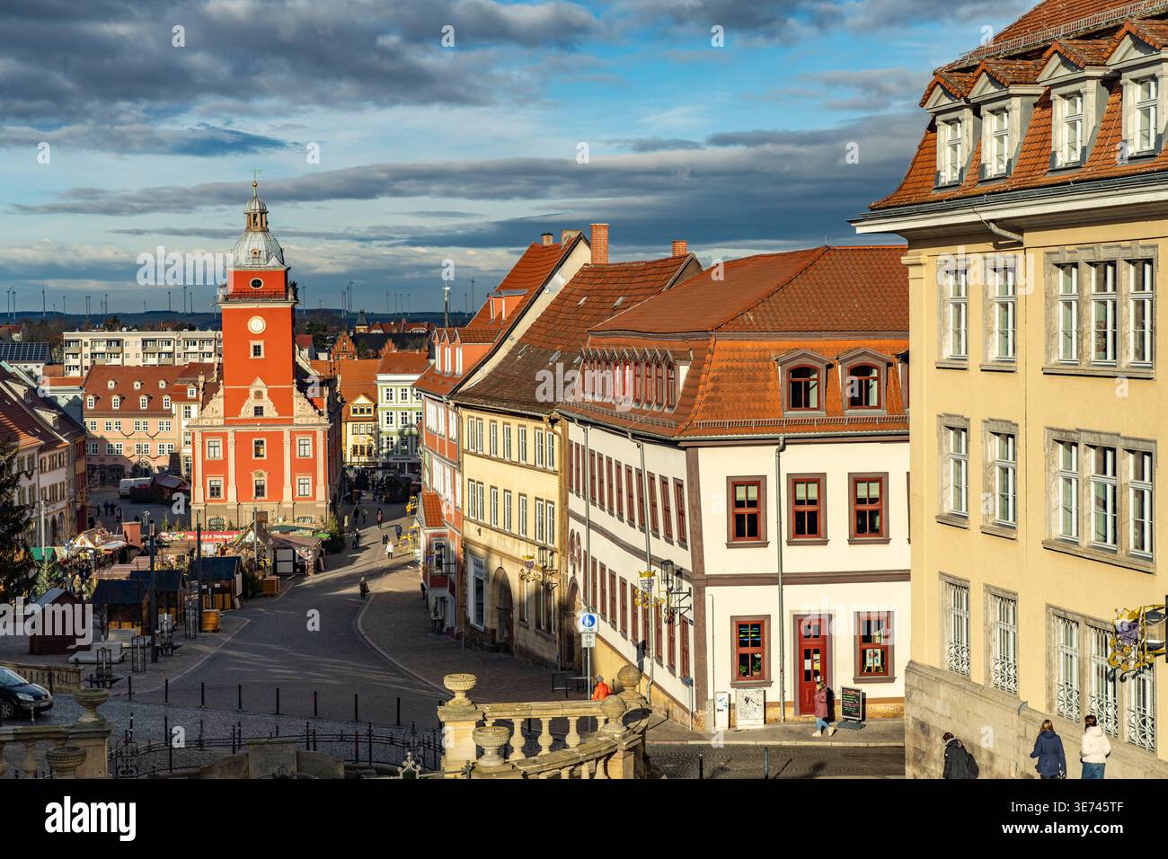 Hauptmarktplatz mit dem alten Rathaus in Gotha, Thüringen, Deutschland Stockfoto