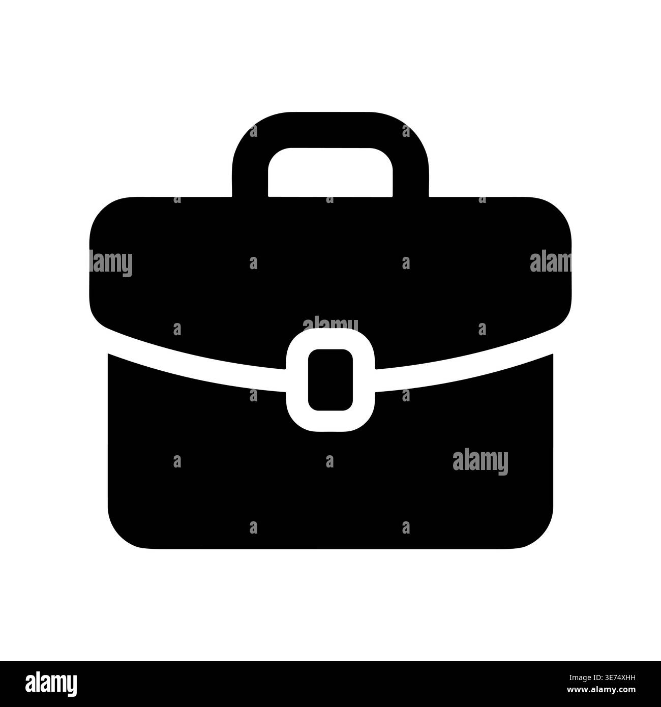 Schwarzes Aktentasche Symbol minimales flaches Design Stock Vektor