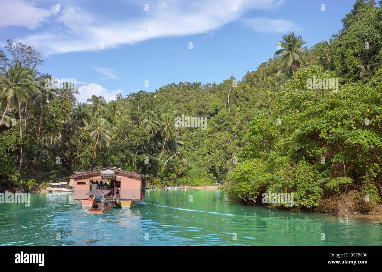 Loboc River, eines der Hauptziele auf Bohol Island, Philippinen. Stockfoto