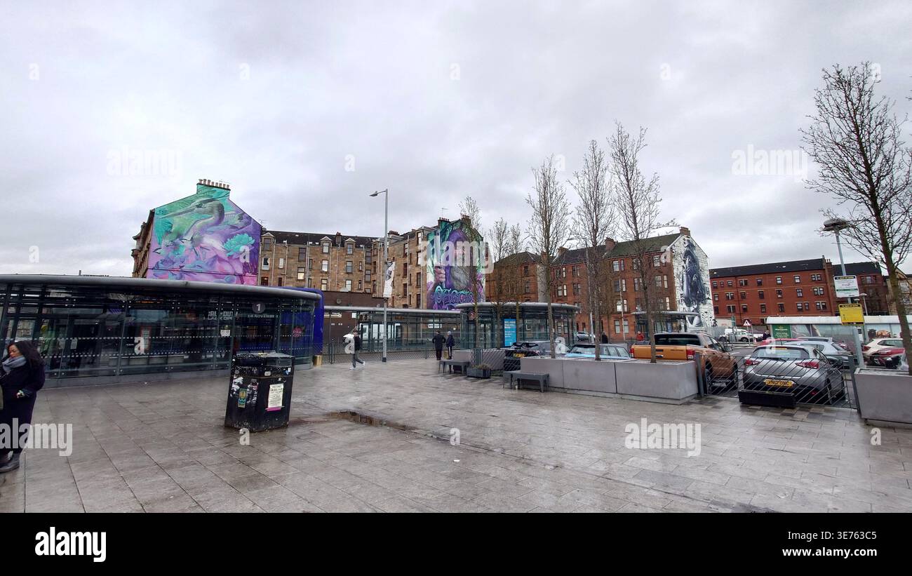 Eintritt zum Bahnhof Partick, einem wichtigen Verkehrsknotenpunkt im West End von Glasgow. Stockfoto