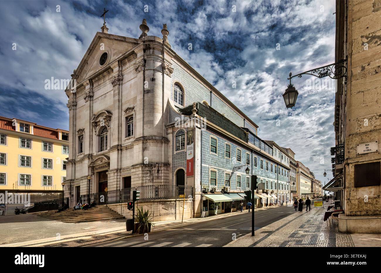Kirche St. Nikolaus (Igreja de São Nicolau) auf der Rua da Prata in Lissabon, Stockfoto