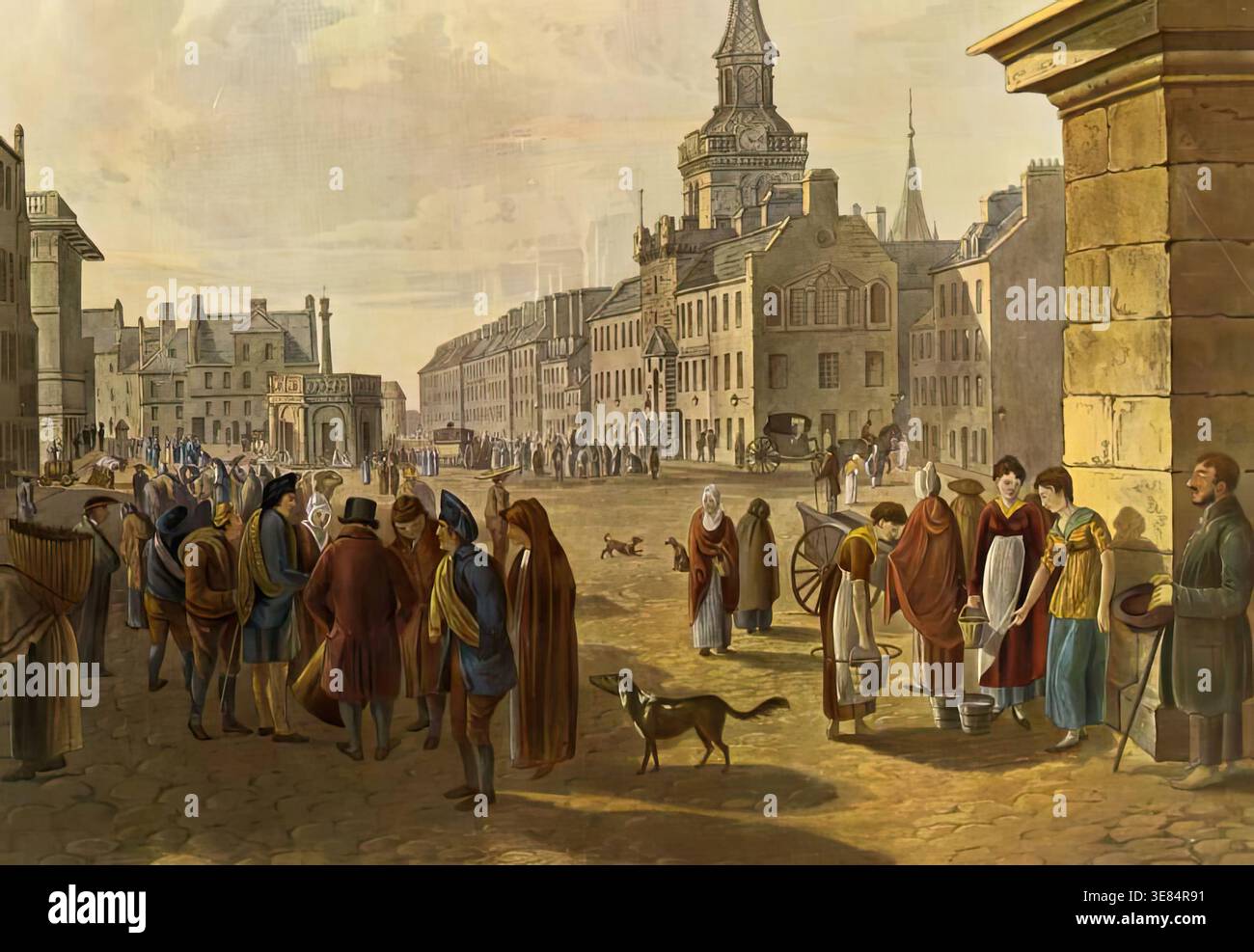 Das Castlegate, Aberdeen, 1800, 1800. Stockfoto