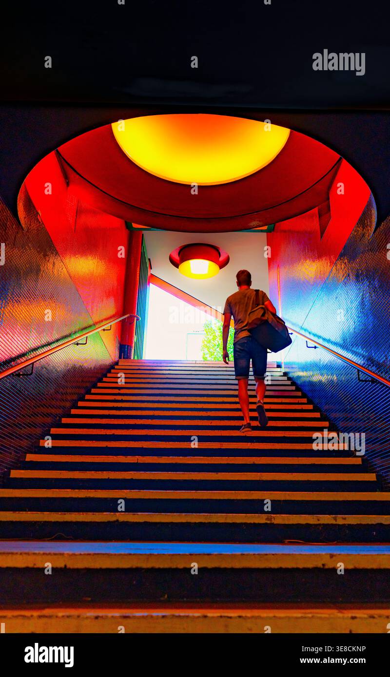 U-Bahn-Station Fehrbelliner Platz, Architektur der 70er Jahre Stockfoto