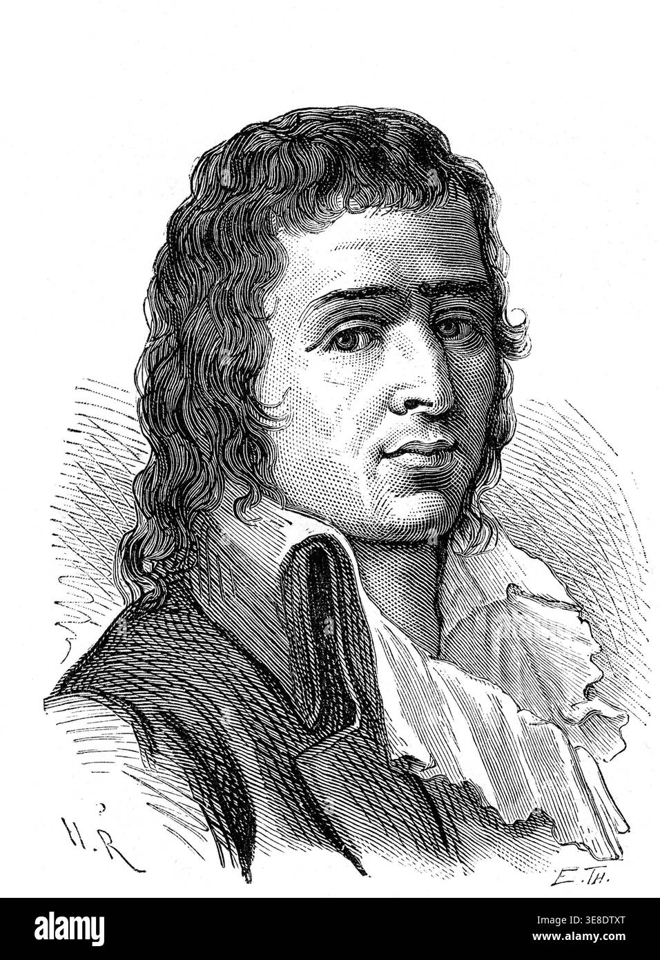 Francois Noel BABEUF, bekannt als Gracchus Babeuf (1760–1797), französischer Revolutionär. Gravur, 1874 Stockfoto