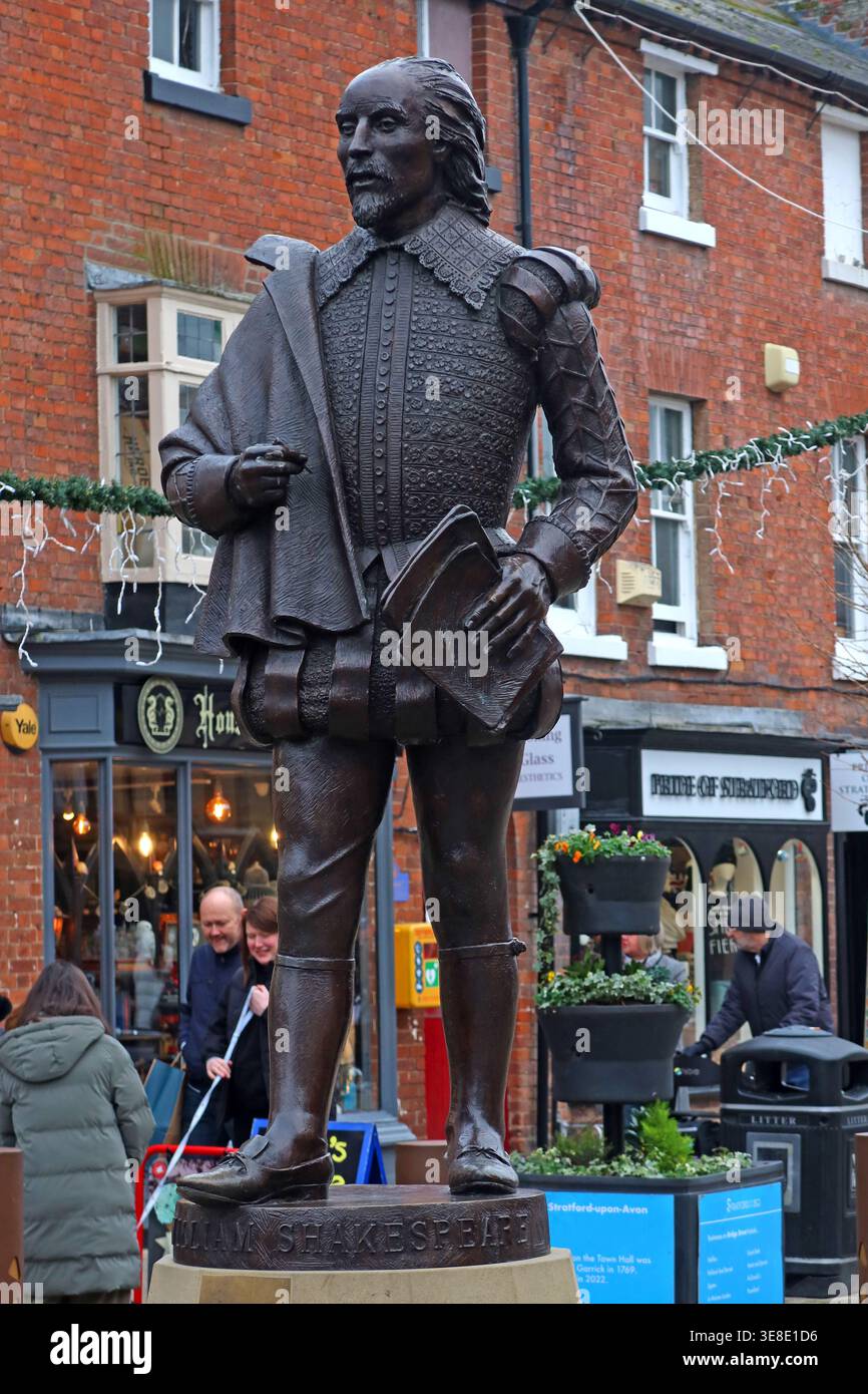Shakespeare-Denkmal Stratford-Upon-Avon. Stockfoto