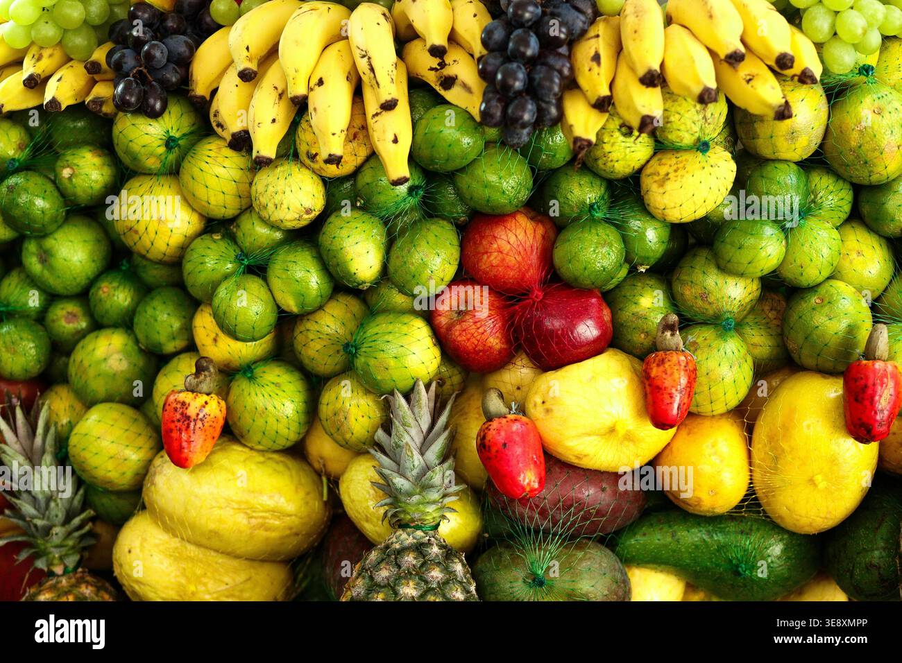 Lebendige Fruchtmischung voller natürlicher Güte Stockfoto