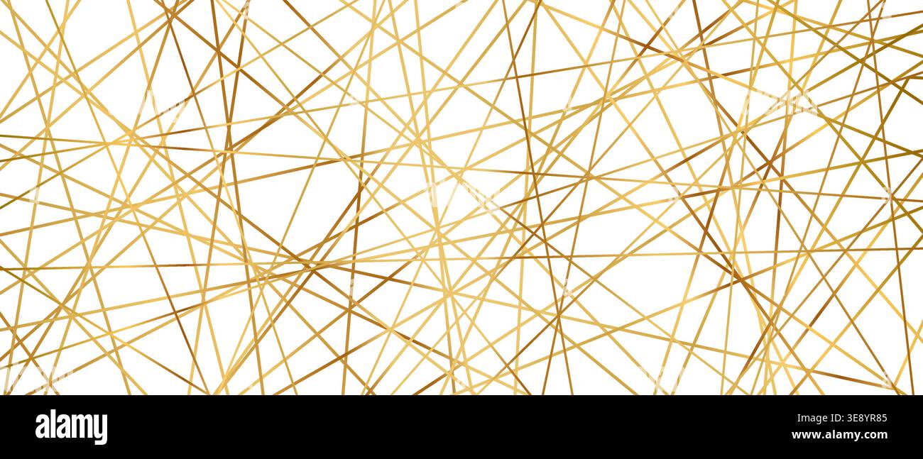 Modernes abstraktes Muster mit geraden goldenen Linien, die nahtlose geometrische Hintergrund Textur Vektor Illustration. Stock Vektor