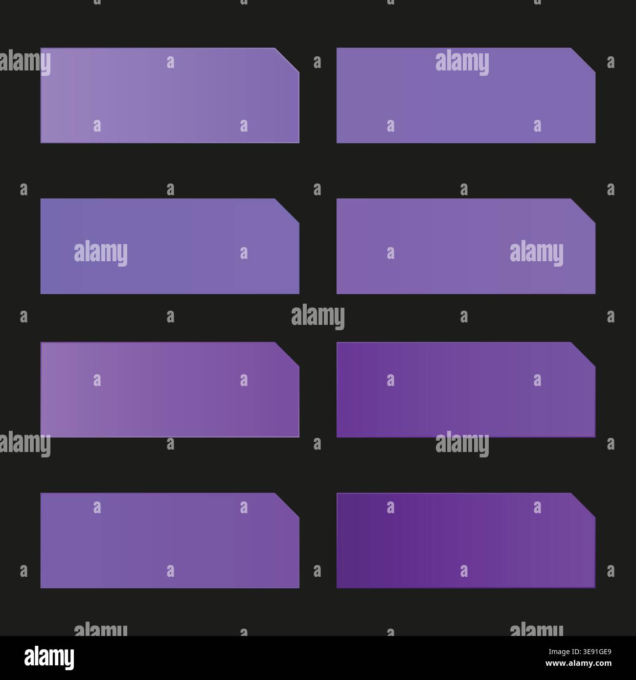 Farbenfrohe Verlaufsbeschriftungen setzen Modern UI Design Elements Stock Vektor