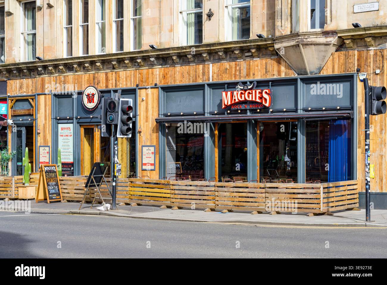 Maggie's Rock 'N' Rodeo Bar, Trongate, Glasgow, Schottland, Großbritannien Stockfoto