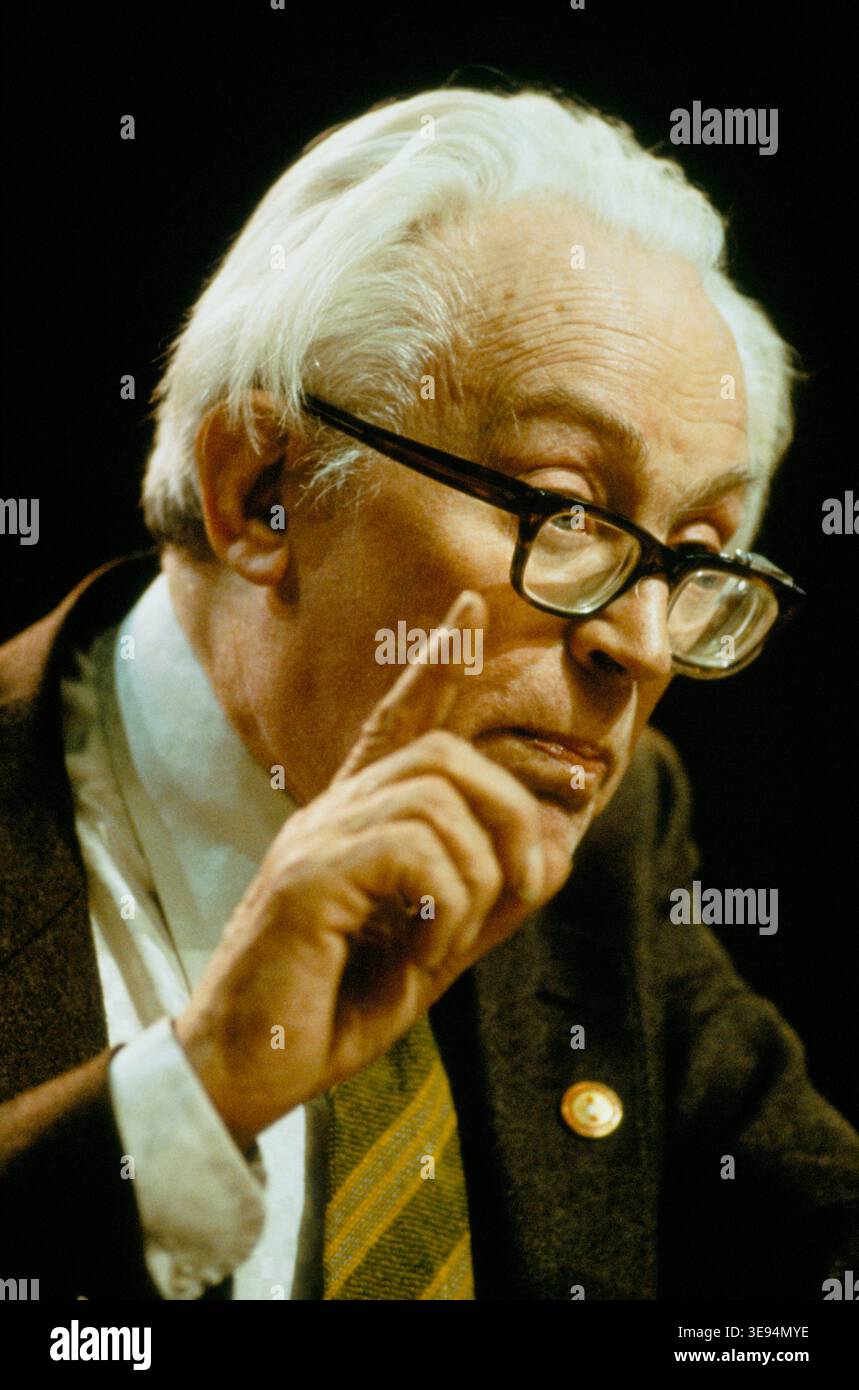 Michael Foot, Vorsitzender der Labour Party, auf der Labour Party-Konferenz im September 1981. Stockfoto