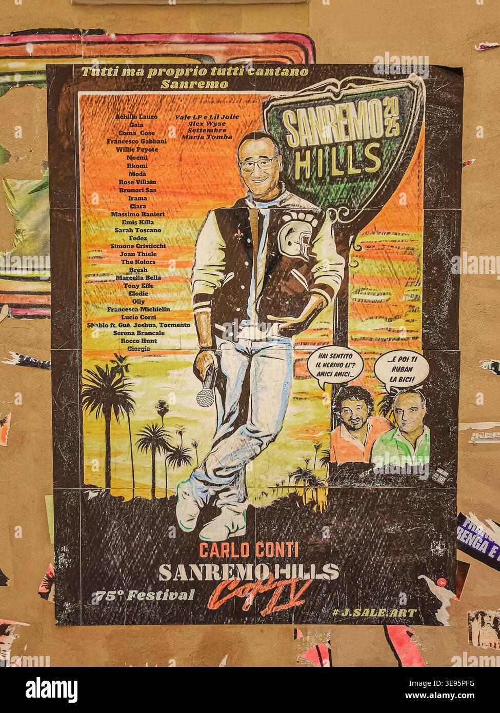 Carlo Contis Poster für das 78. Sanremo Music Festival Stockfoto