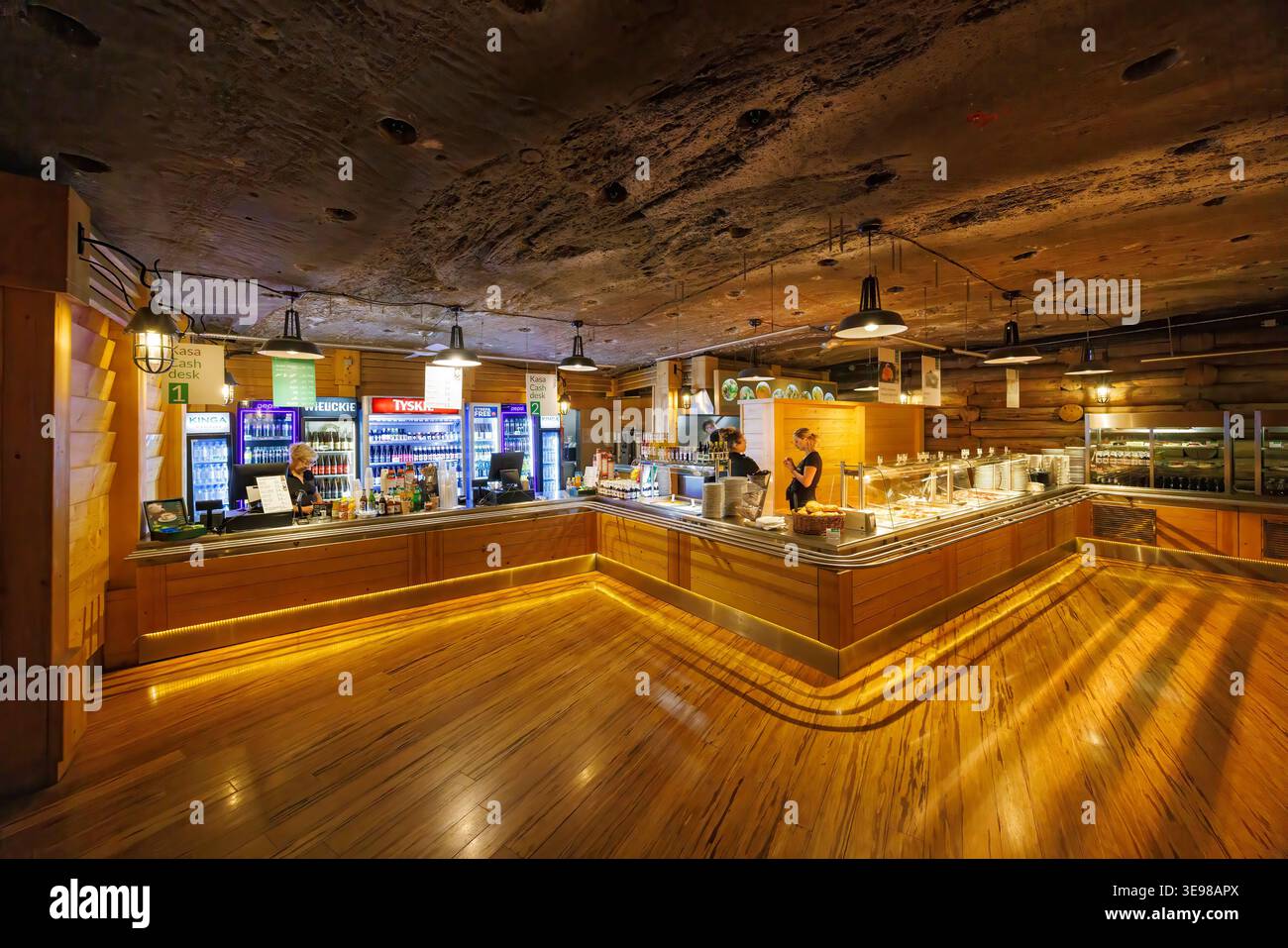 Unterirdische Bar, Salzbergwerk Wieliczka, Polen Stockfoto