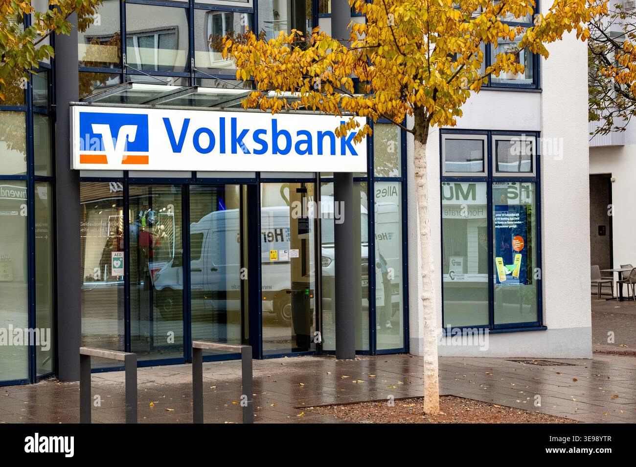 Niederlassung der Volksbank in Friedrichshafen, Bodensee, Deutschland Stockfoto