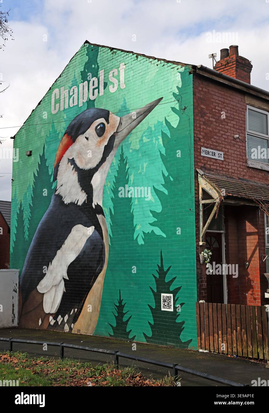 Chapelstreet-Mural Levenshulme, Künstler Richard Preston, Manchester, England, UK. Stockfoto