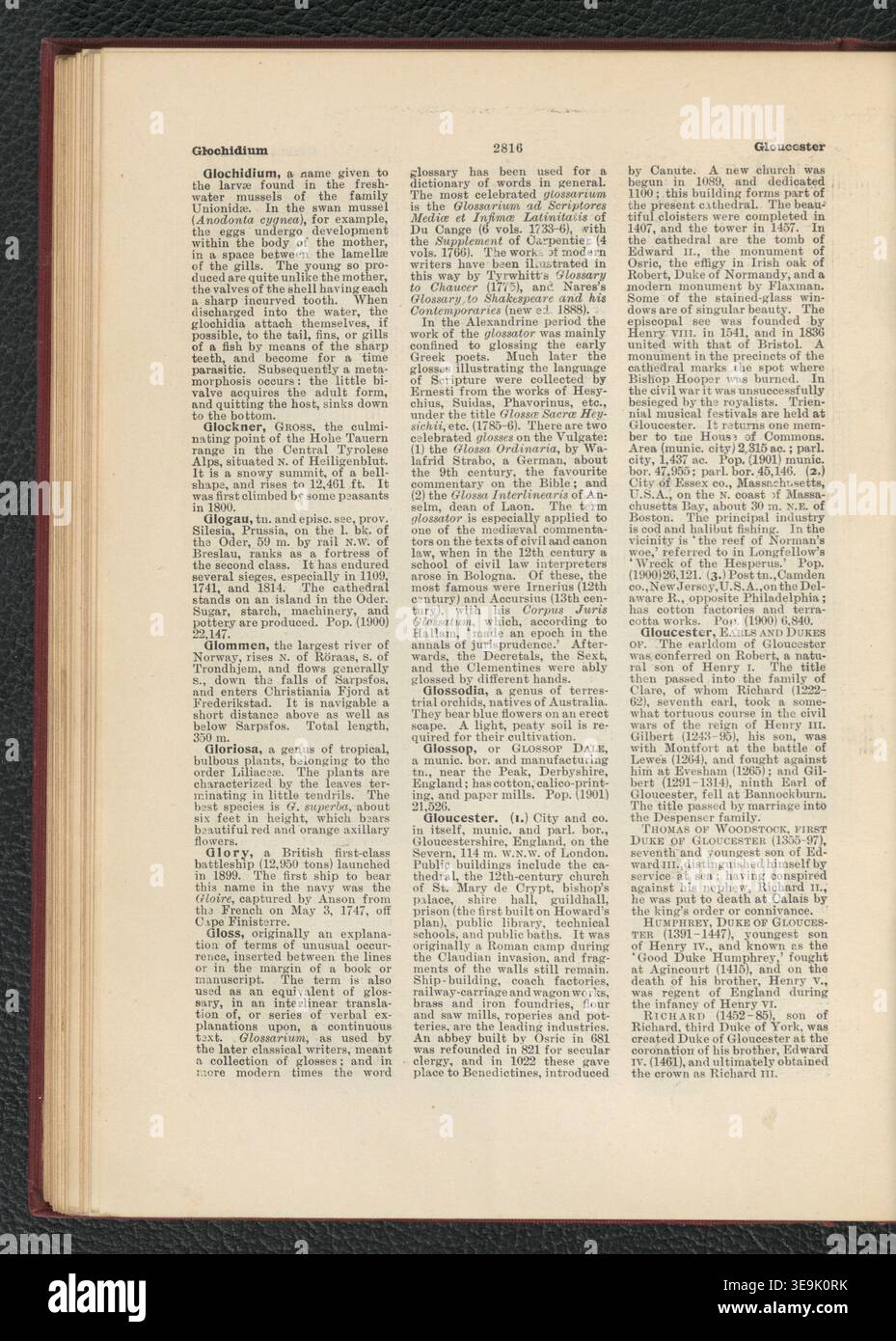 Band 4 der Harmsworth Encyclopaedia (1900), veröffentlicht von der Amalgamat Press, enthält Artikel über Fars und Horwich, mit Illustrationen und Karten, die als Referenz entworfen wurden. Stockfoto