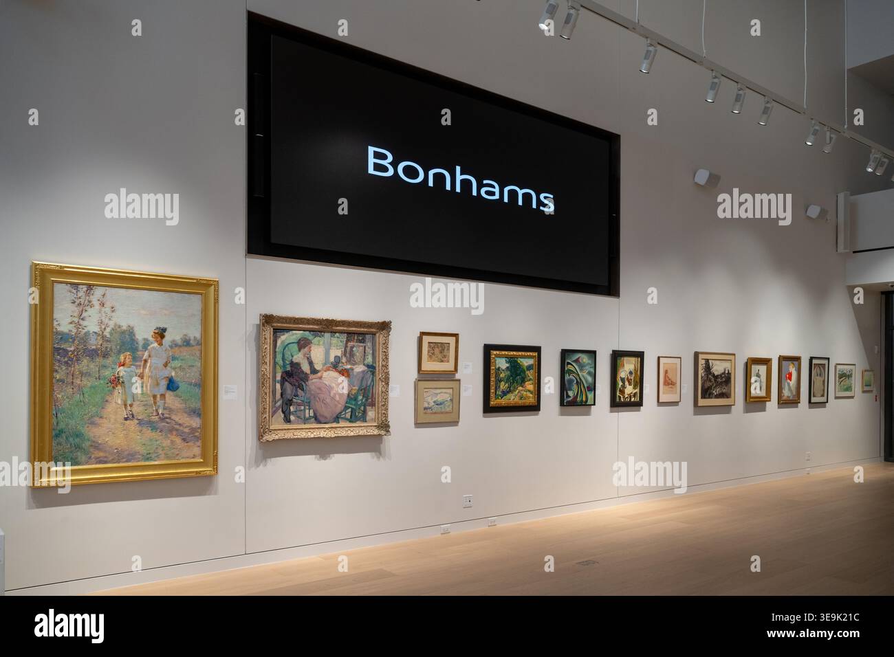 Gemälde auf der „American Art“-Auktion in Bonhams in New York am 18. April 2026. Stockfoto