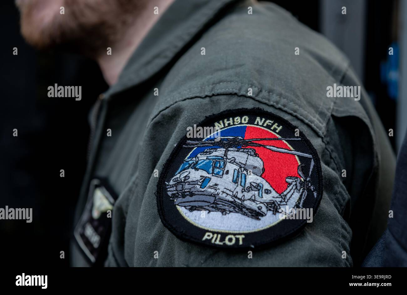 Ein NH90 NFH (NATO Frigate Helicopter) Besatzungsfeld der Royal Netherlands Navy bei der RAF Cosford Air Show 2025. Credit JTW Aviation Images / Alamy Stockfoto