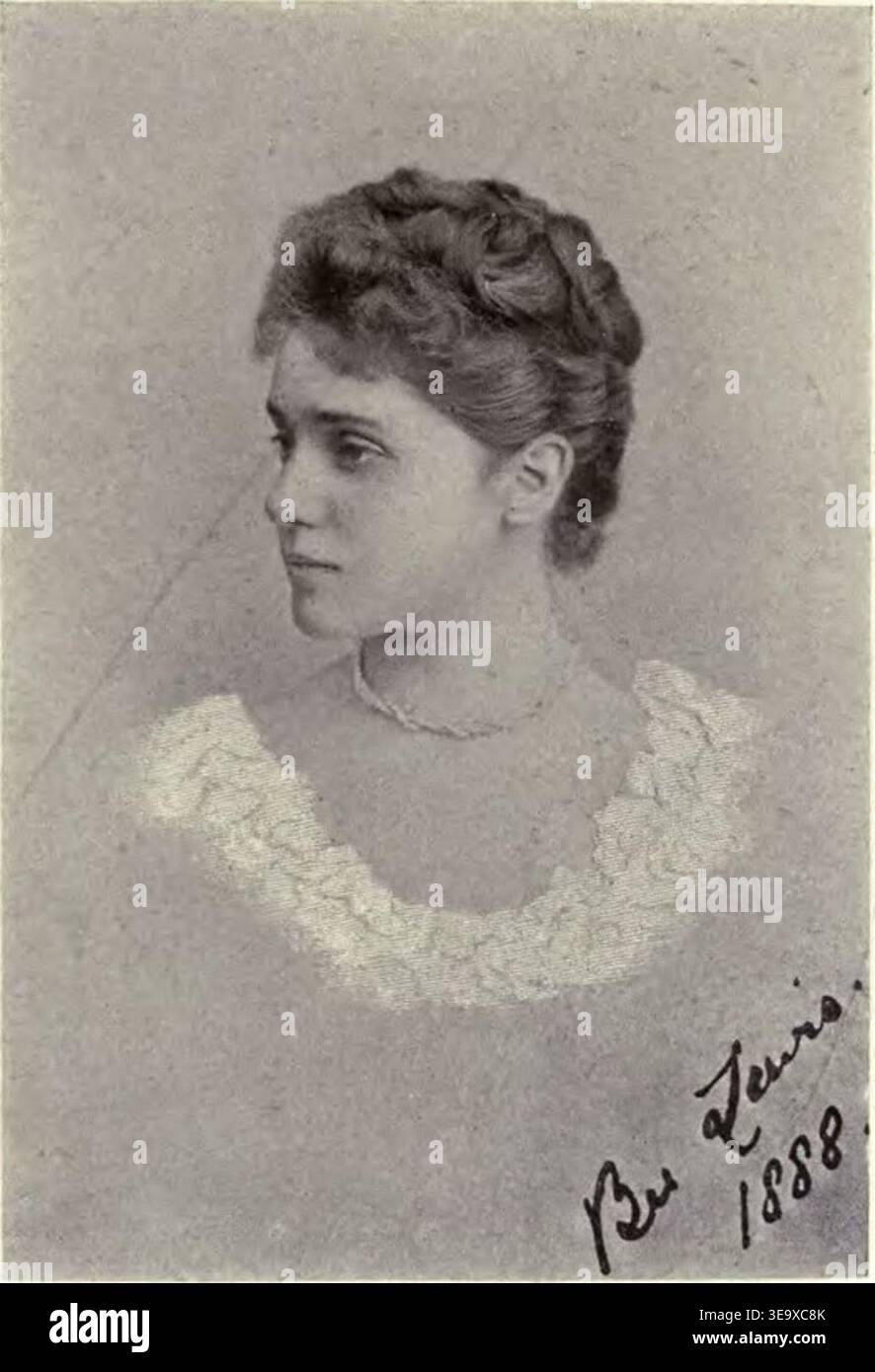 Dieses abgeschnittene Bild zeigt Rebecca Olivia Loyd, eine einflussreiche Figur ihrer Zeit. Ihr vollständiges Porträt erschien auf Seite 226 eines heute unveröffentlichten Werkes. Stockfoto