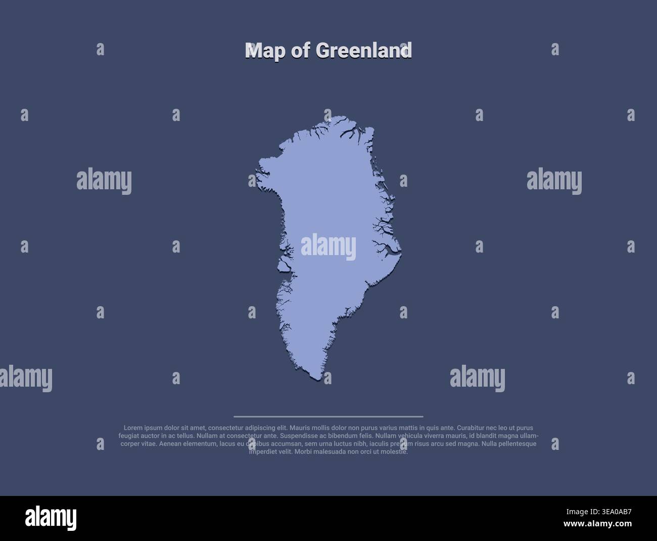 Hochwertige Karte von Grönland mit klaren Grenzen geografische Details und regionale Bereiche ideal für Lehrmaterialien Reiseführer und Design PR Stock Vektor