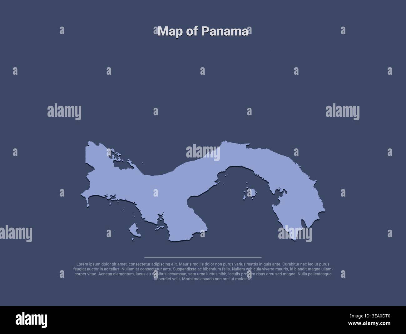Hochwertige Karte von Panama mit klaren Grenzen, geografischen Details und regionalen Abteilungen, ideal für Lehrmaterialien, Reiseführer und Design-Projekte Stock Vektor