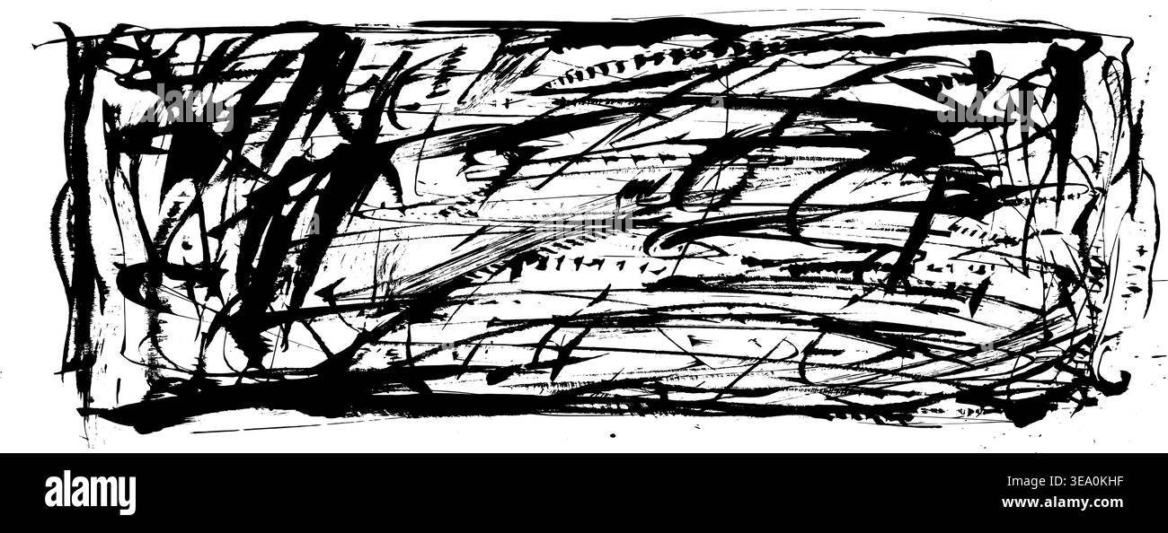 Abstrakter Crosshatching-Farbhintergrund mit rauen Pinseltexturen, Grunge-Strichmustern, grafischen Sprayeffekten mit Retro-Punkästhetik. Vektor-urb Stock Vektor