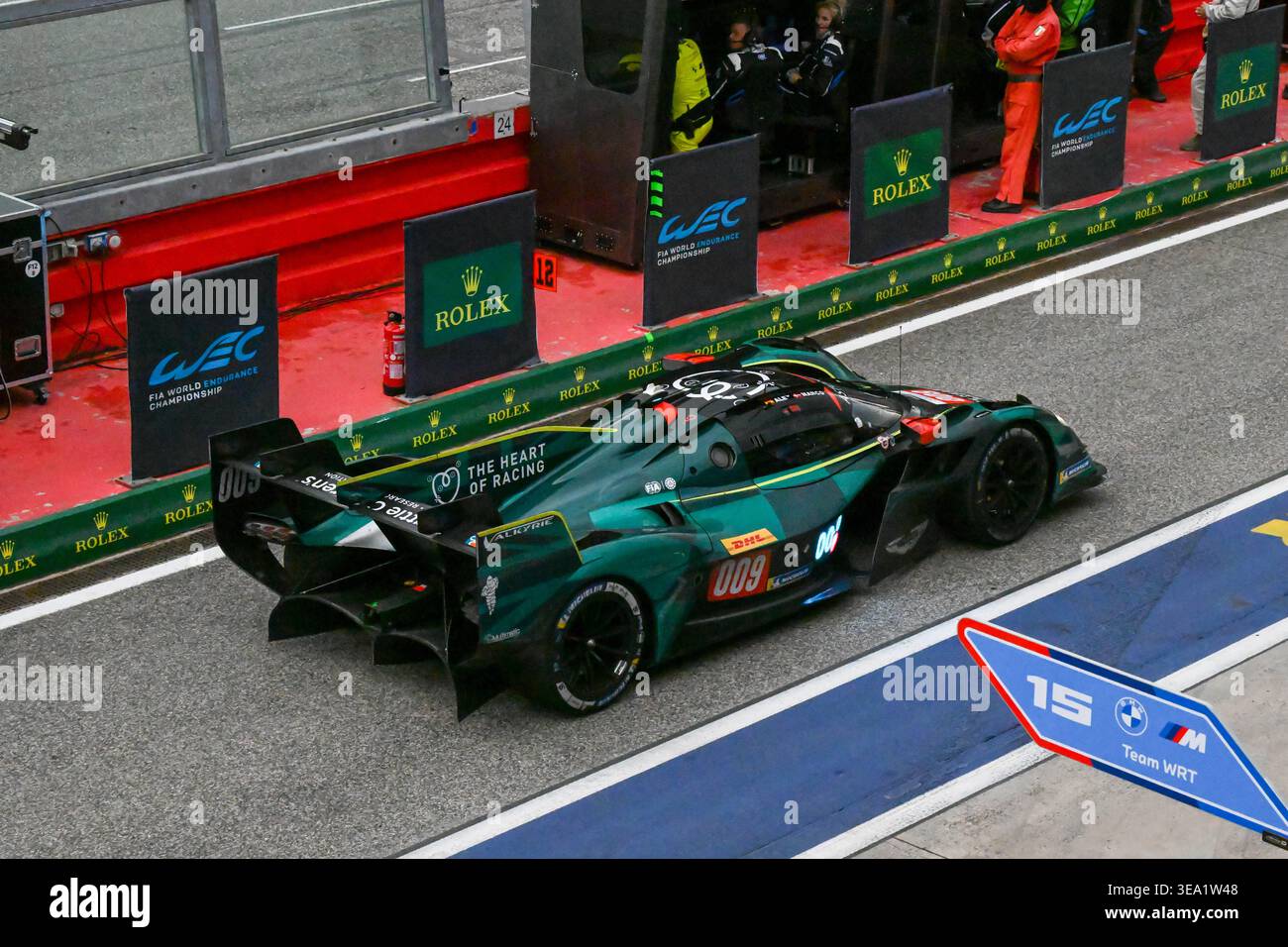 Italien, Imola, 19. April 2026, Auto Aston Martin Thor 009, Fahrer Alex Riberas, Marco Sørensen, während des Renntages WEC Imola, Copyright Marco Talluto/ Stockfoto