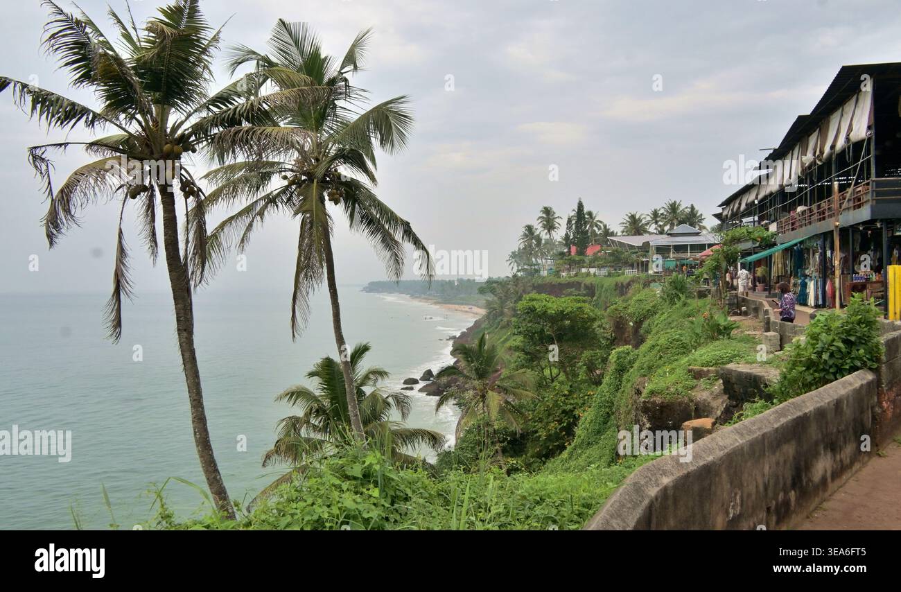 Varkala Beach, Kerala, Südindien Stockfoto