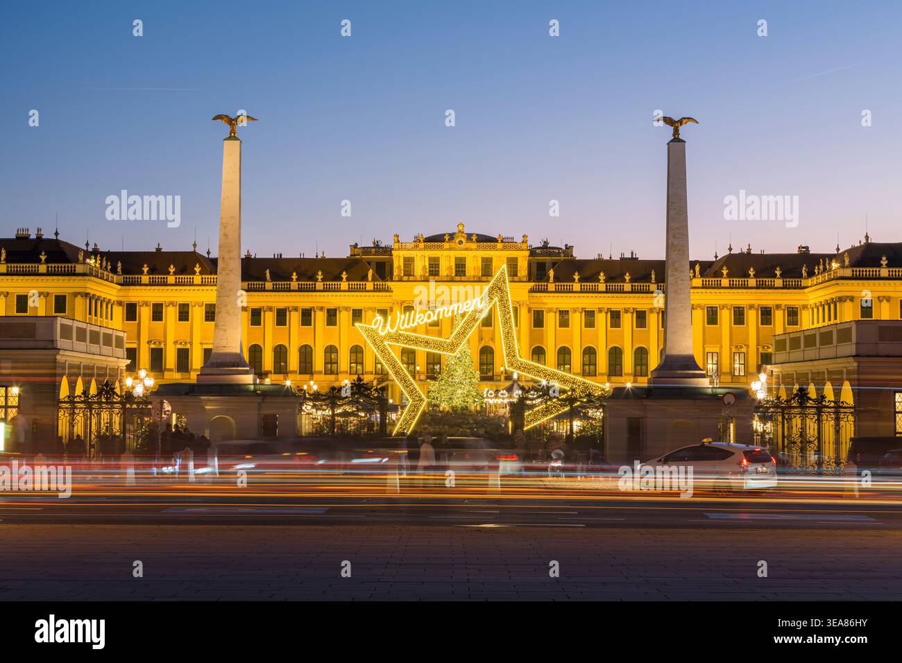 Weihnachtsmarkt, Schloss Schönbrunn, 13. Bezirk Hietzing, Wien, Österreich Stockfoto