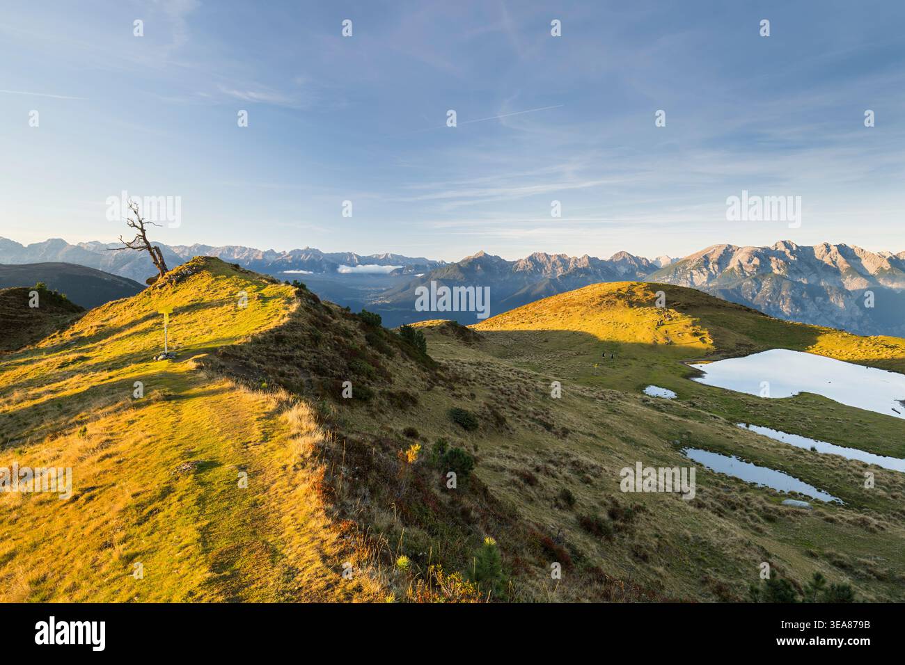Kalkkögel von Salfains, Stubaier Alpen, Tirol, Österreich Stockfoto