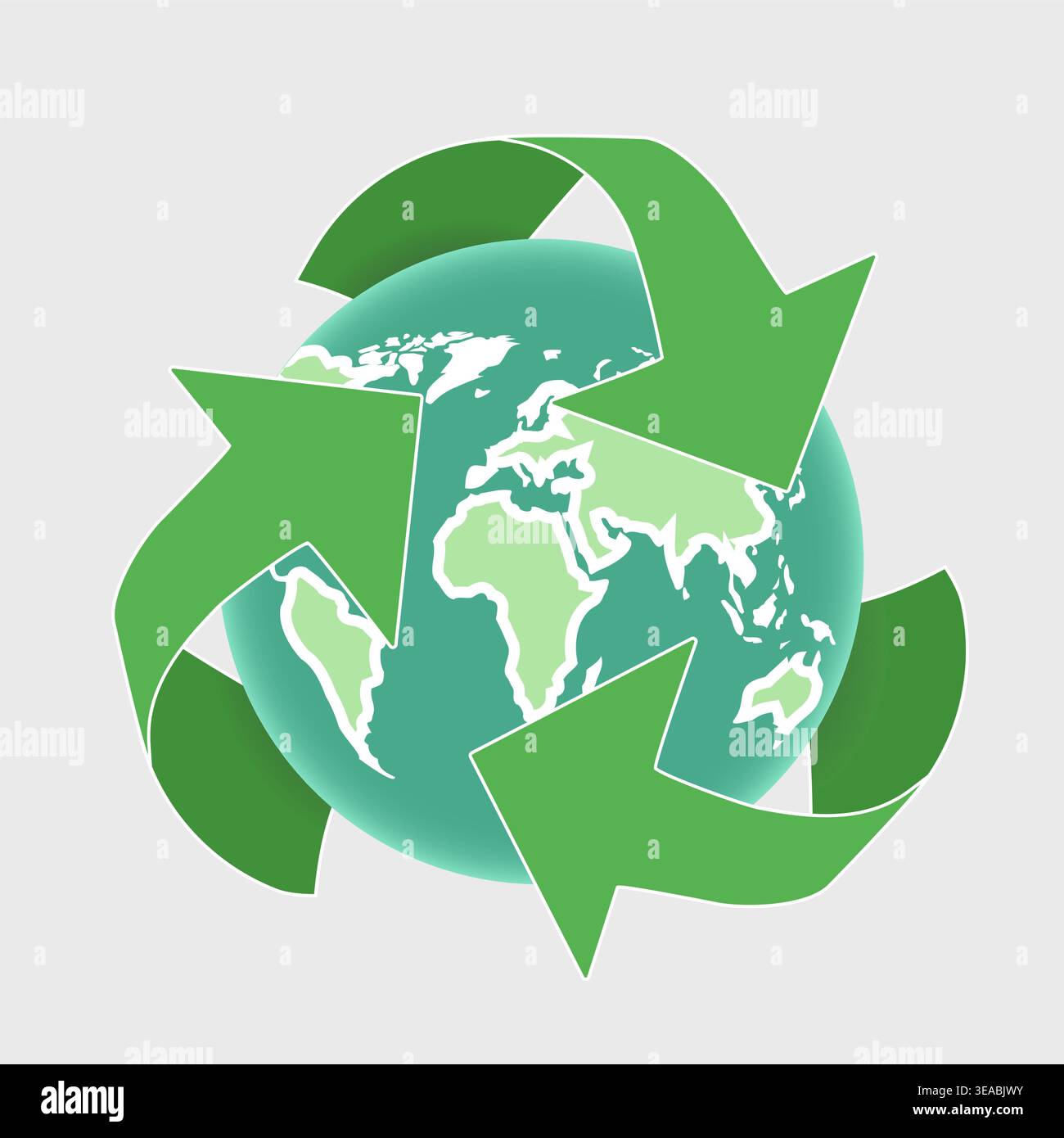 Förderung der Nachhaltigkeit durch umweltfreundliche Recyclingverfahren und globales Bewusstsein Stock Vektor