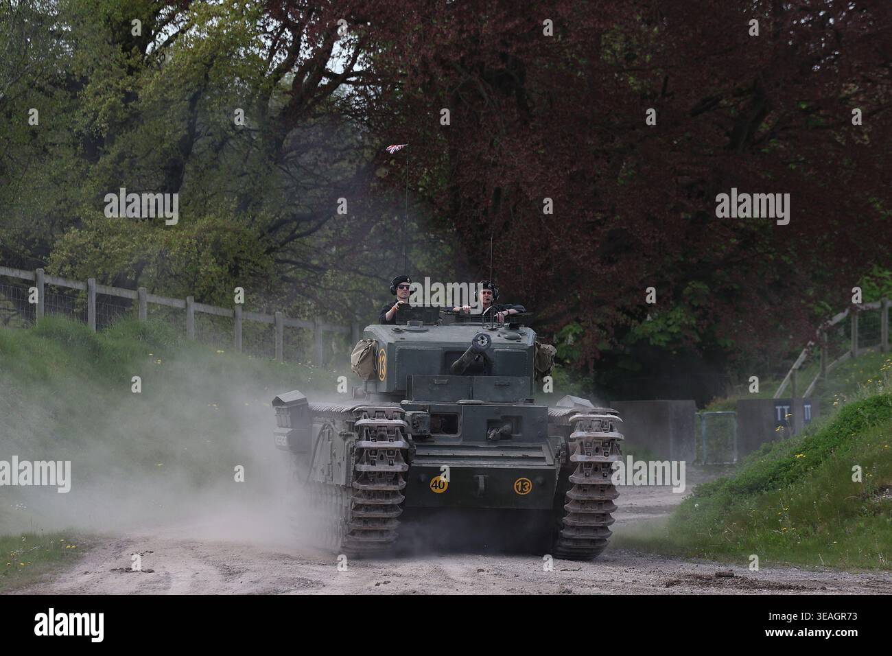 Churchill britischer Panzer aus dem Zweiten Weltkrieg Stockfoto