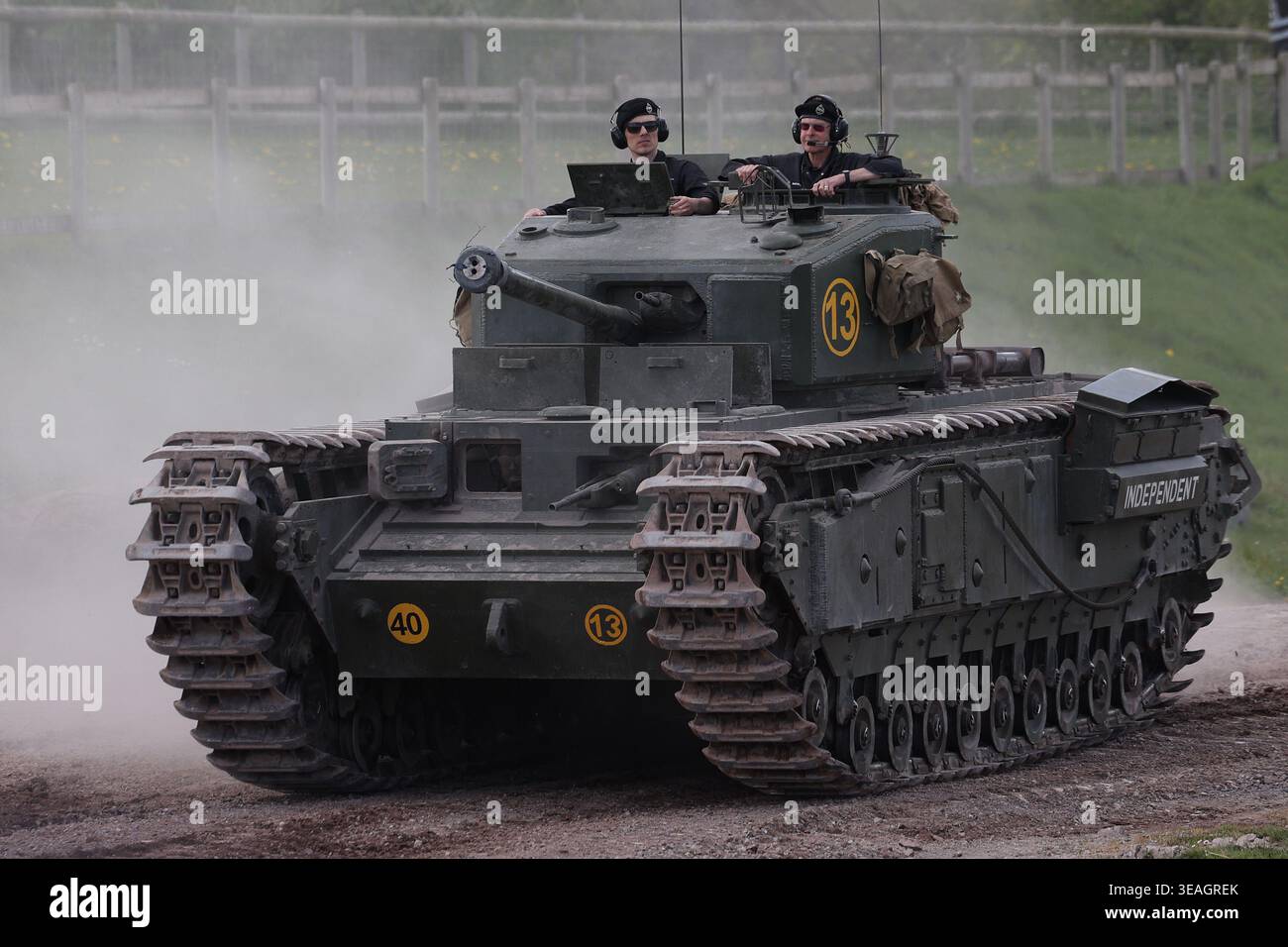 Churchill britischer Panzer aus dem Zweiten Weltkrieg Stockfoto
