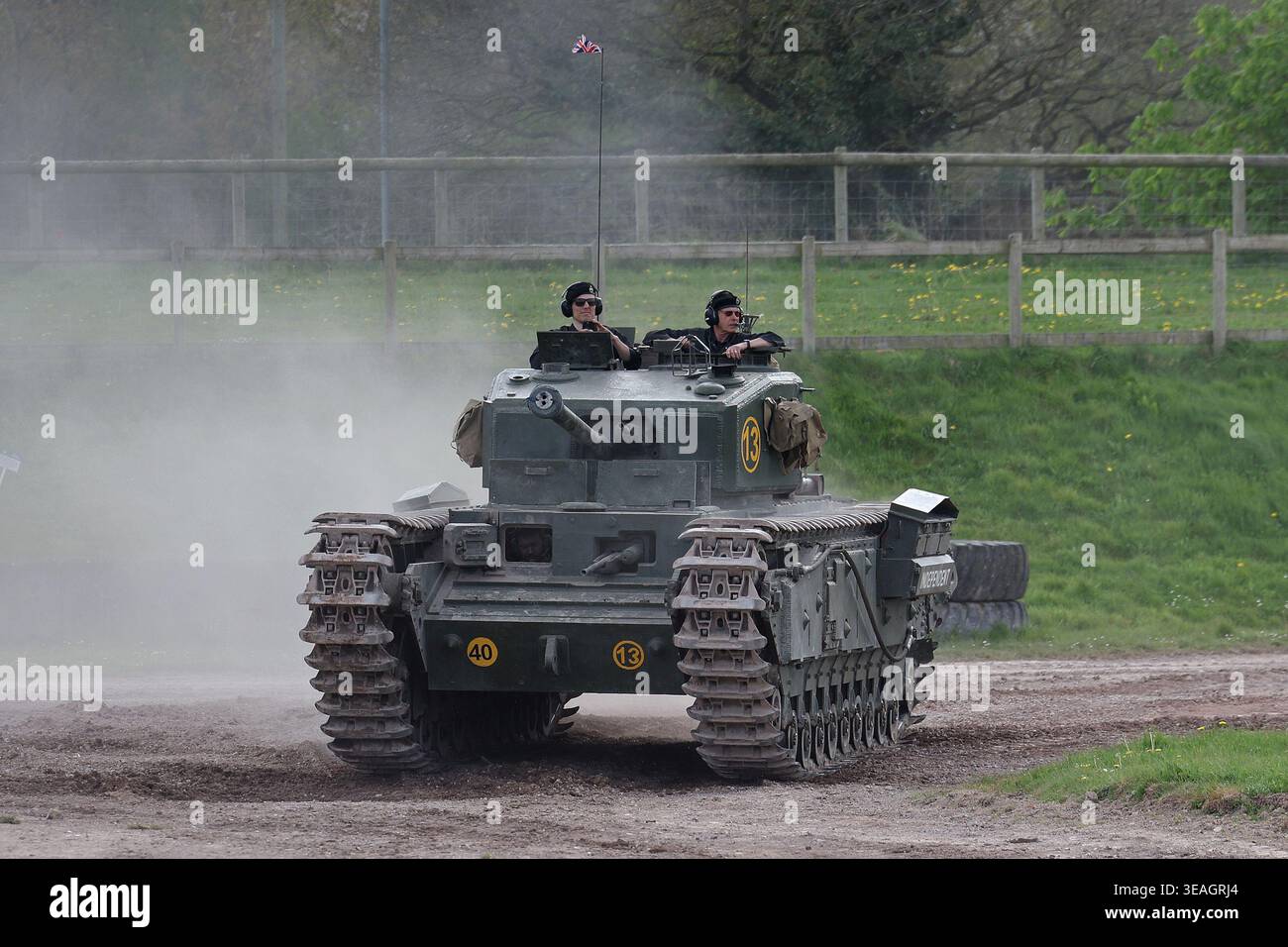 Churchill britischer Panzer aus dem Zweiten Weltkrieg Stockfoto