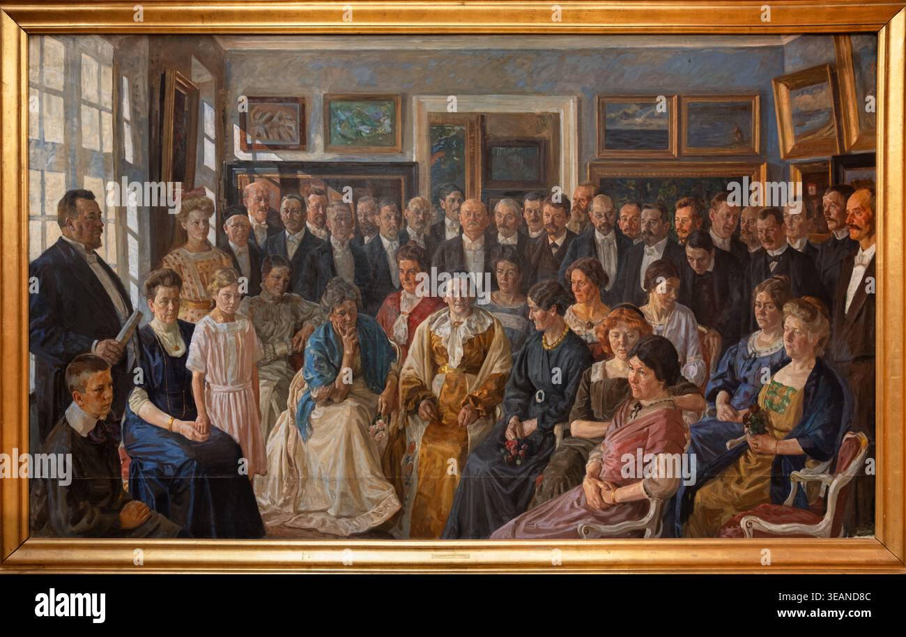 Peter Hansen, Eröffnung des Faaborg Museums, Faaborg Museum, Faaborg, Fünen, Dänemark Stockfoto