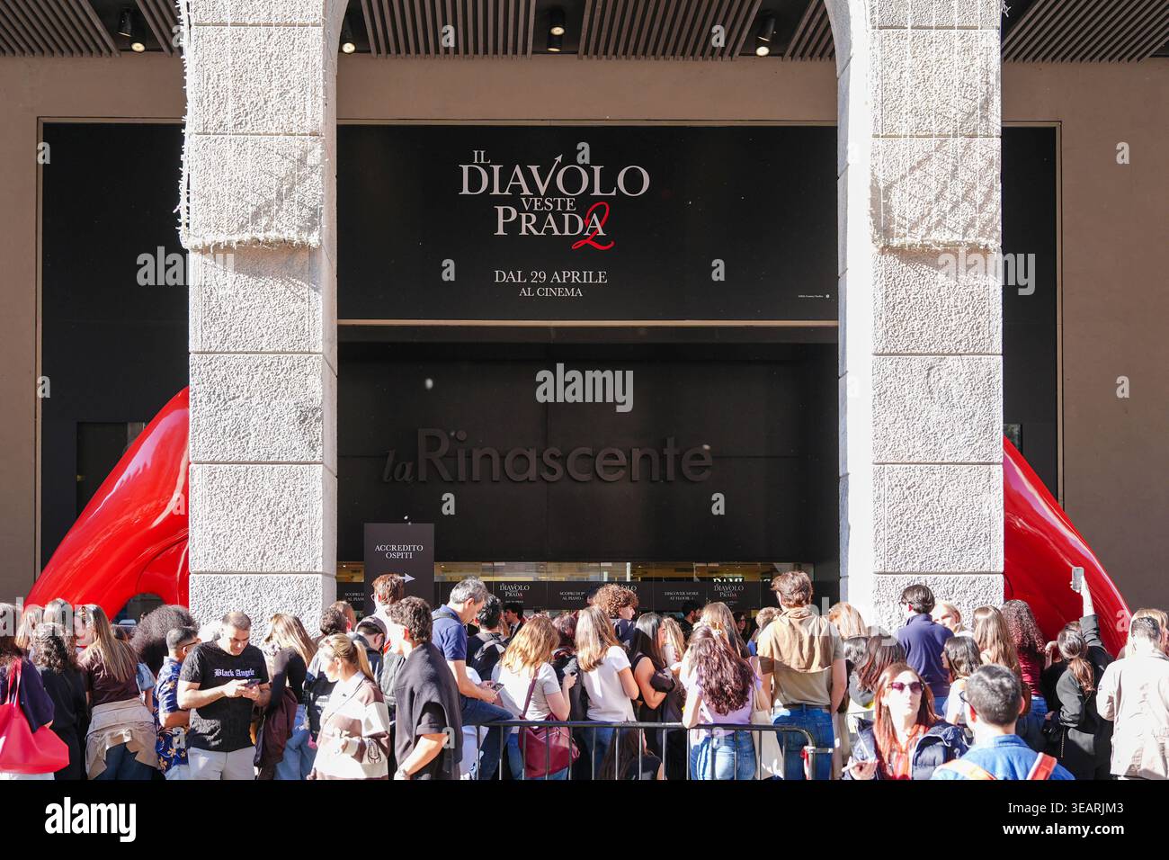 Mailand, Italien. April 2026. Premiere Il Diavolo Veste Prada, Mittwoch, Mailand, 23. April 2026. (Gian Mattia D'Alberto/LaPresse) Credit: LaPresse/Alamy Live News Stockfoto