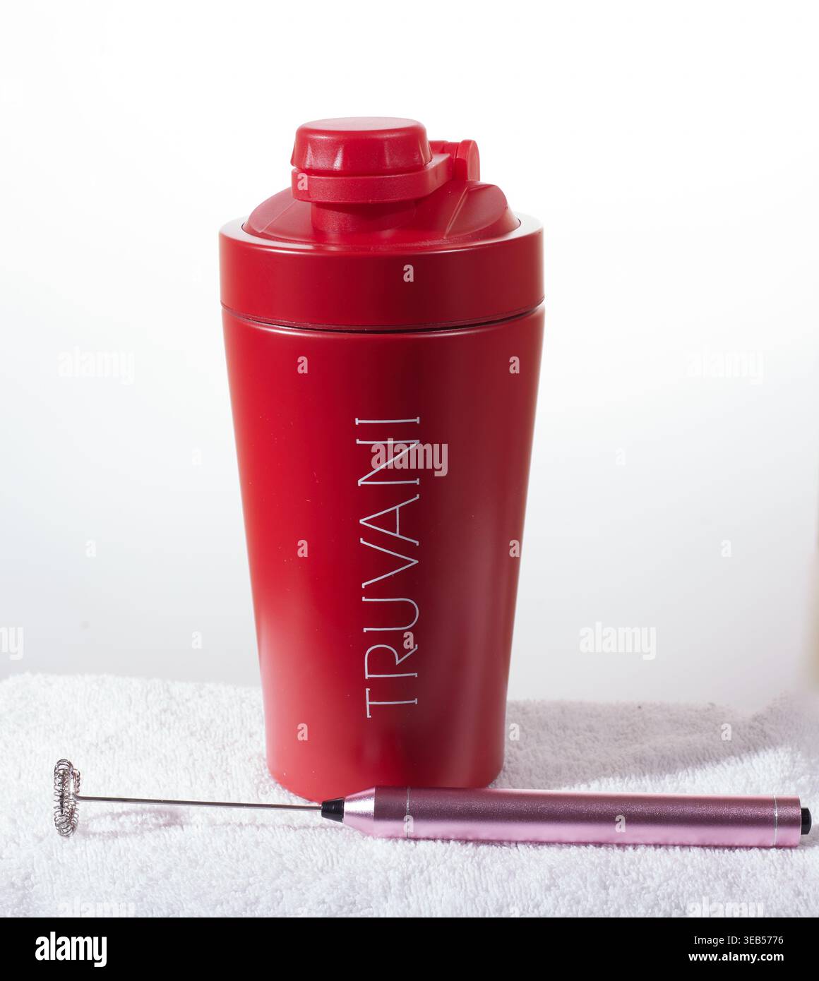 Truvani-Zertifiziertes Bio-Pflanzliches Protein. Zertifiziert nach WFCF Organic. Stockfoto