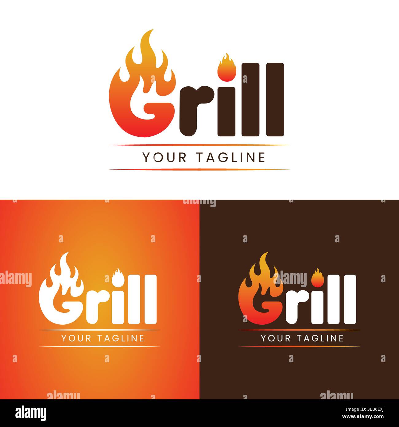 G Feuer Logo Design Vorlage am besten für Restaurant und Café Logo Vorlage, g Grill Vektor Logo, BBQ Vektor Illustration Stock Vektor