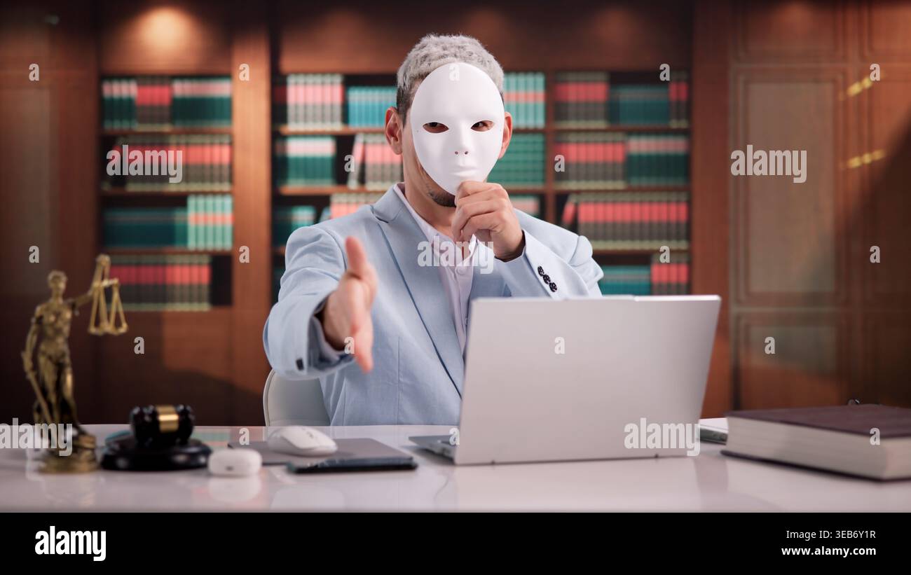 Der Gerissene Ratgeber. Experte Für Betrug Und Korrupte Geschäfte Stockfoto