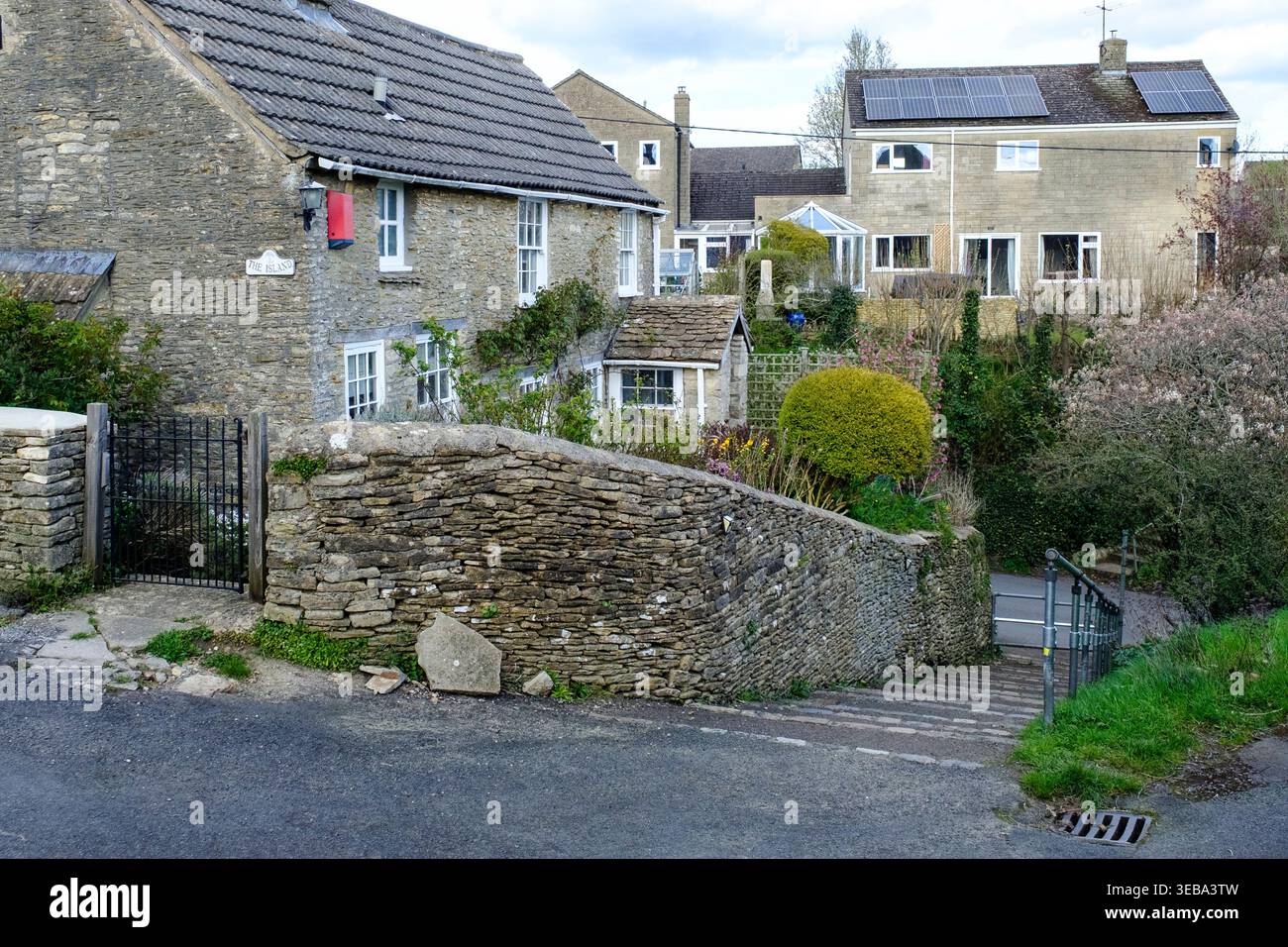 Sherston ein kleines Wiltshire Village, die Island Stone Cottages Stockfoto
