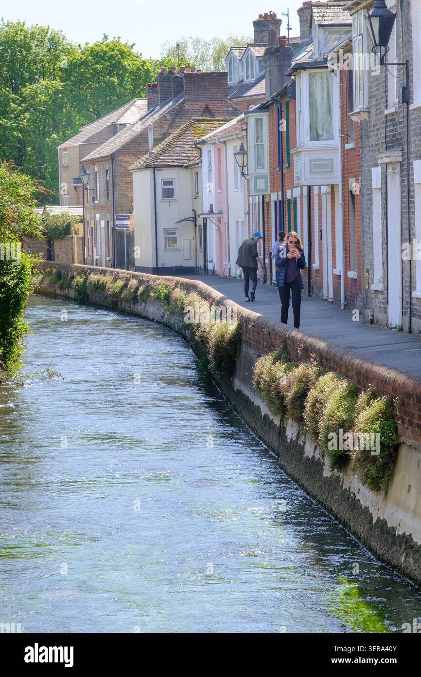 Rund um die historische Stadt Salisbury in Wiltshire England UK Water Lane Stockfoto