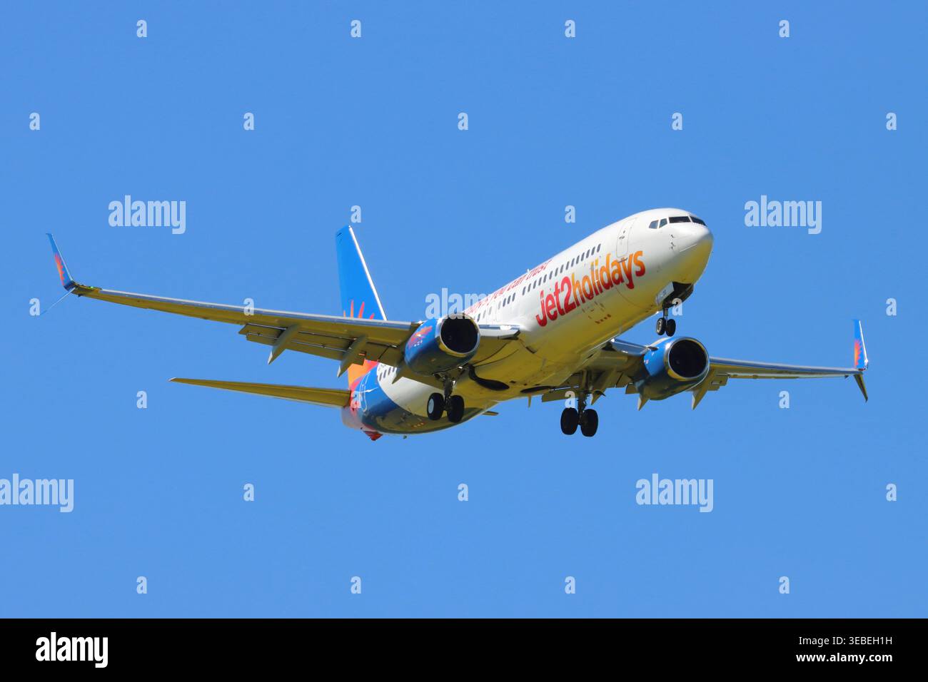 Jet2Holidays, Boeing 737, am 24. April 2026 auf dem Flughafen London Stansted, Essex, Großbritannien Stockfoto