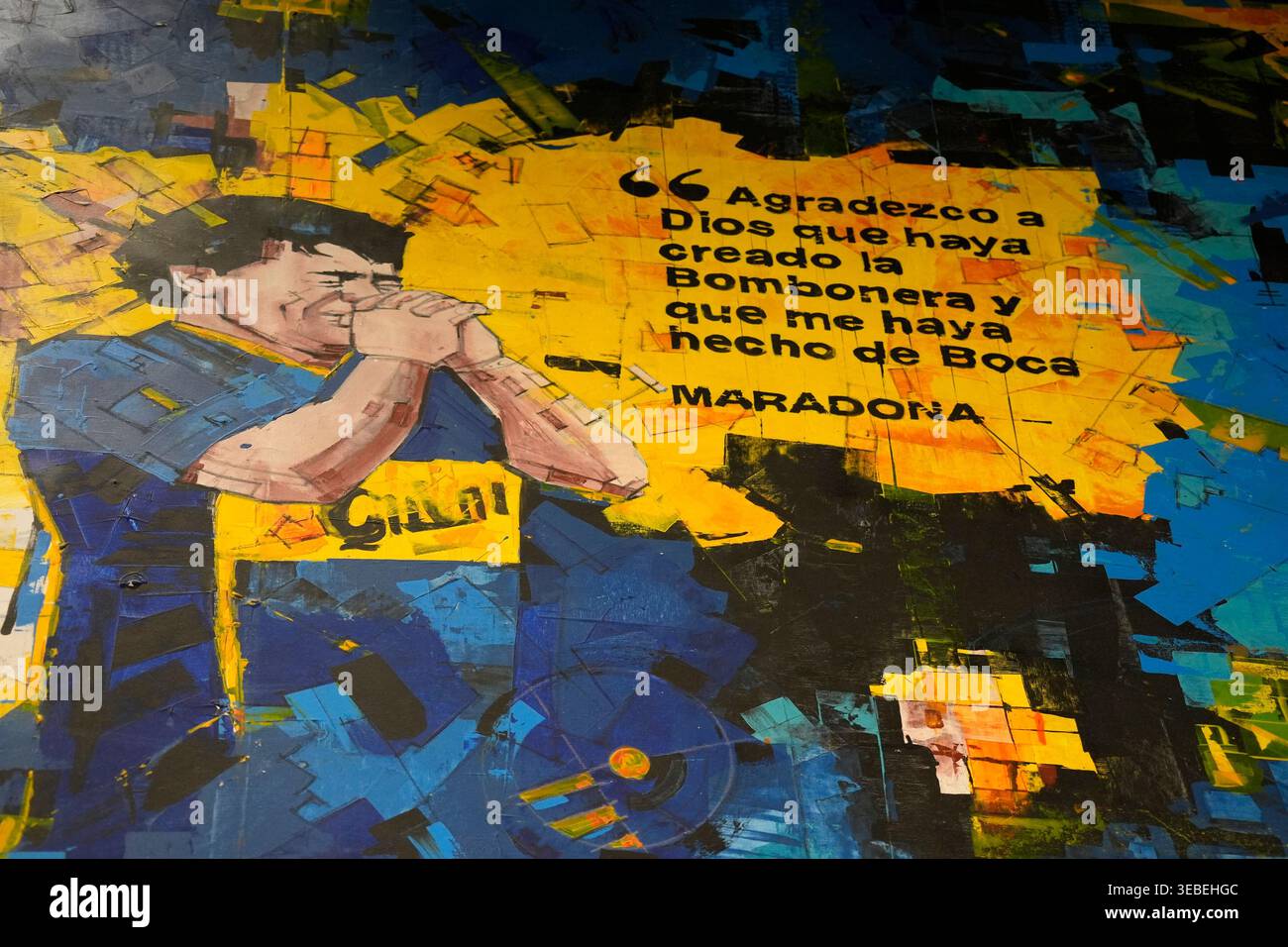 BUENOS AIRES, ARGENTINIEN - 15. JANUAR 2026 - Fußballmuseum der Boca Juniors widmet sich der Vereinsgeschichte. Im legendären Stadion La Bombonera mit Exhib Stockfoto